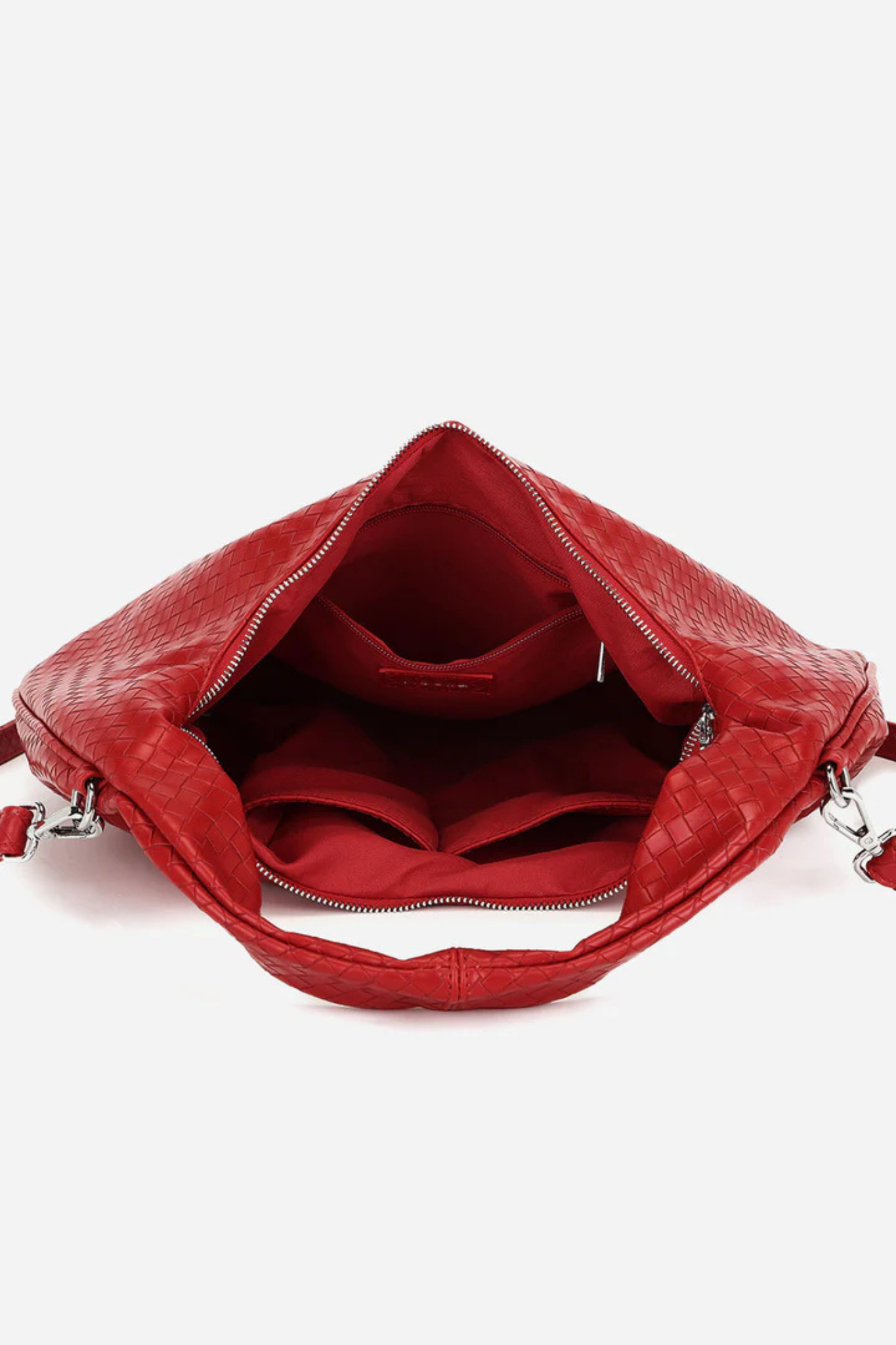 PEONY HOBO BAG - DARK RED