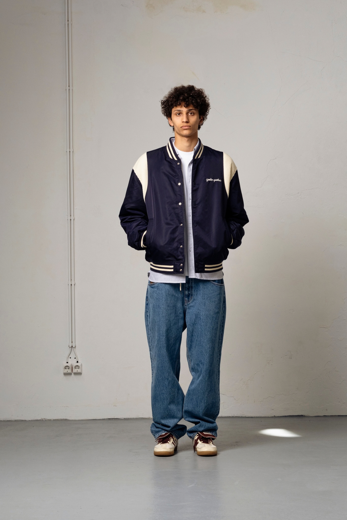 QUARTIR PARISIEN BOMBER JACKET - DARK BLUE