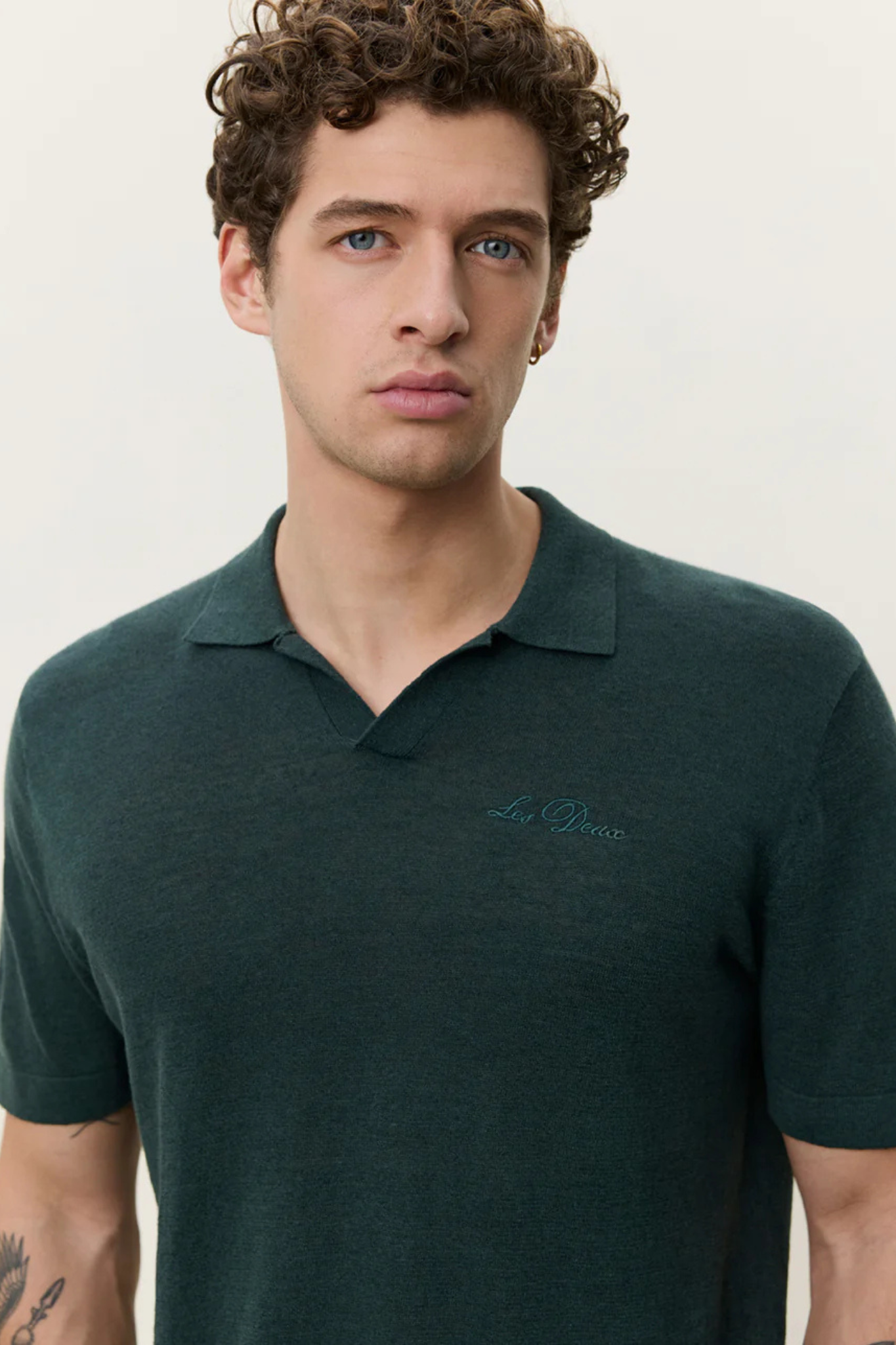 SIGNATURE KNIT POLO - PINE GREEN