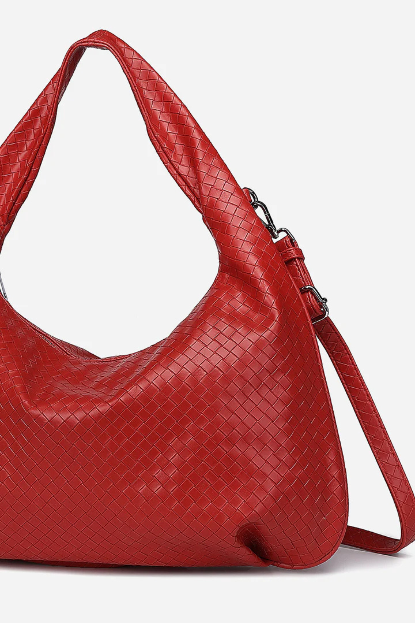 PEONY HOBO BAG - DARK RED