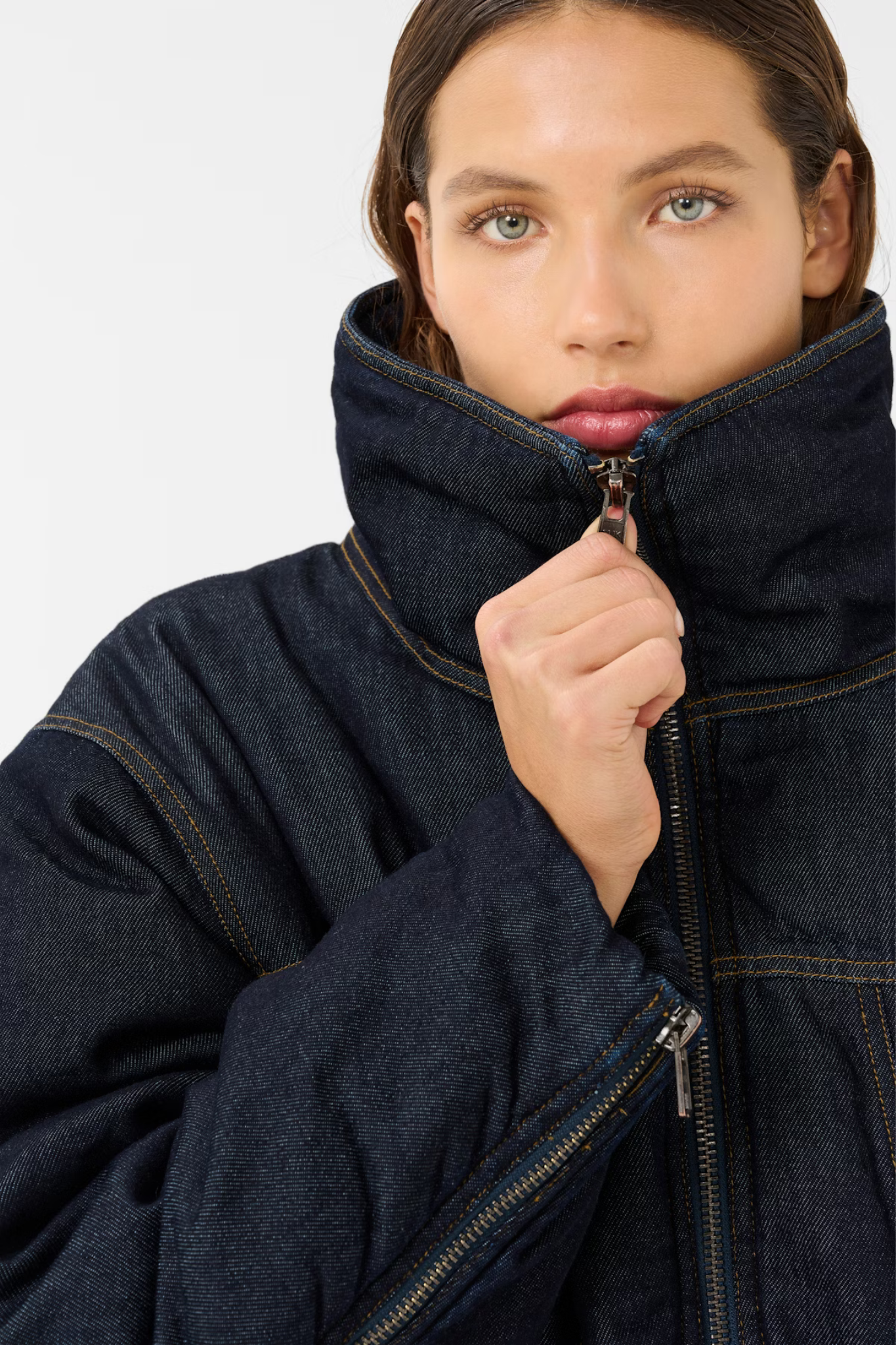 RINOVA PUFFER JACKET - DARK BLUE UNWASH