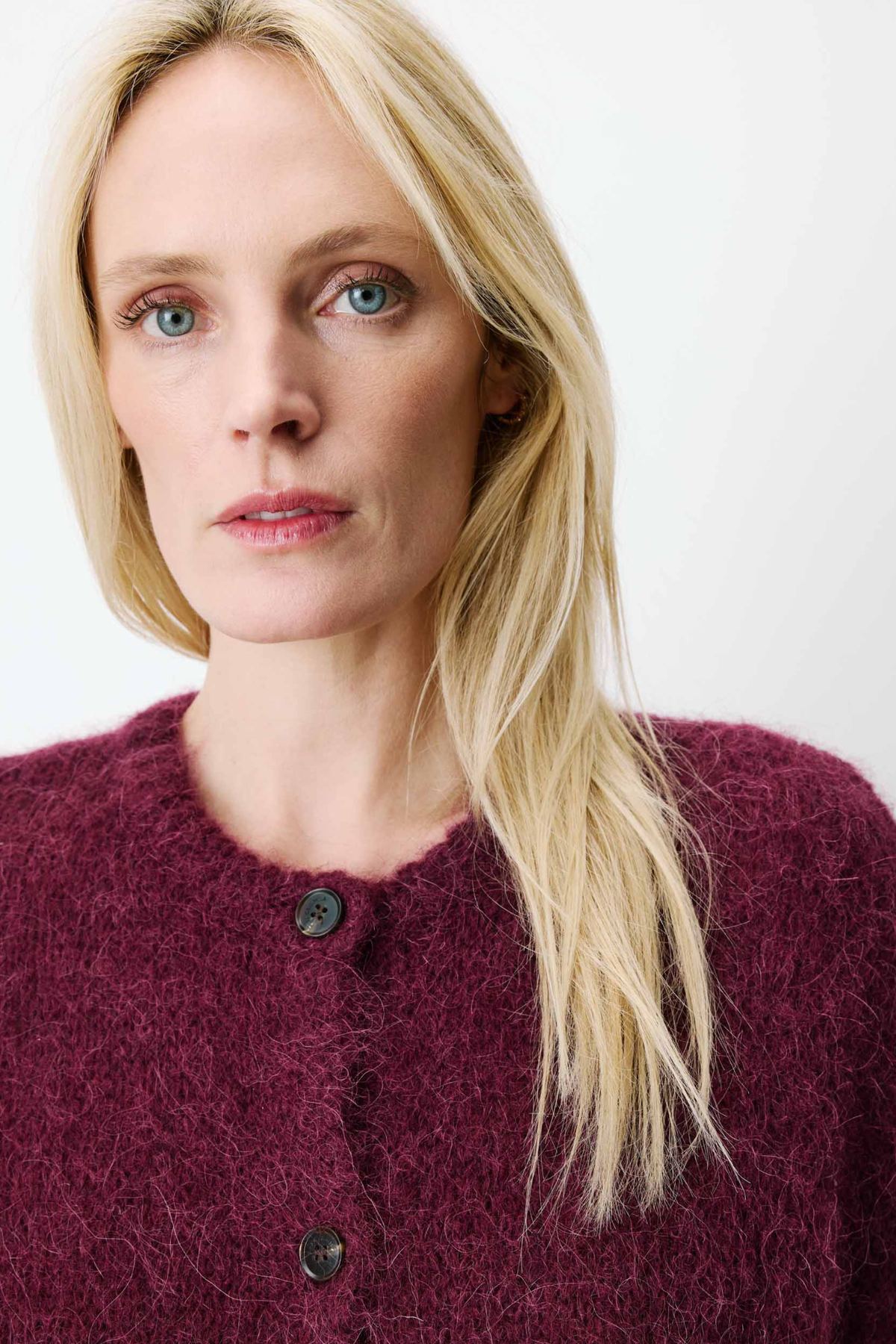 ADDISON CARDIGAN - AUBERGINE