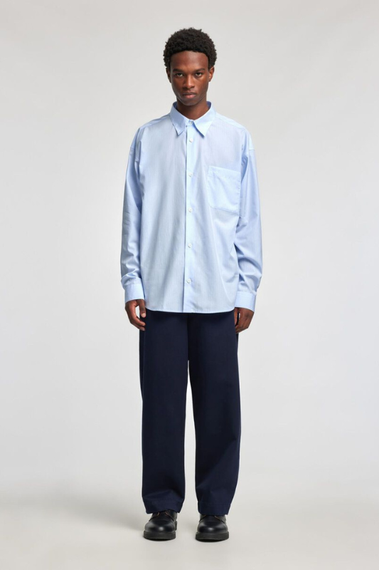 ANRRELAXROAR POPLIN SHIRT LONG SLEEVE - CASHMERE BLUE