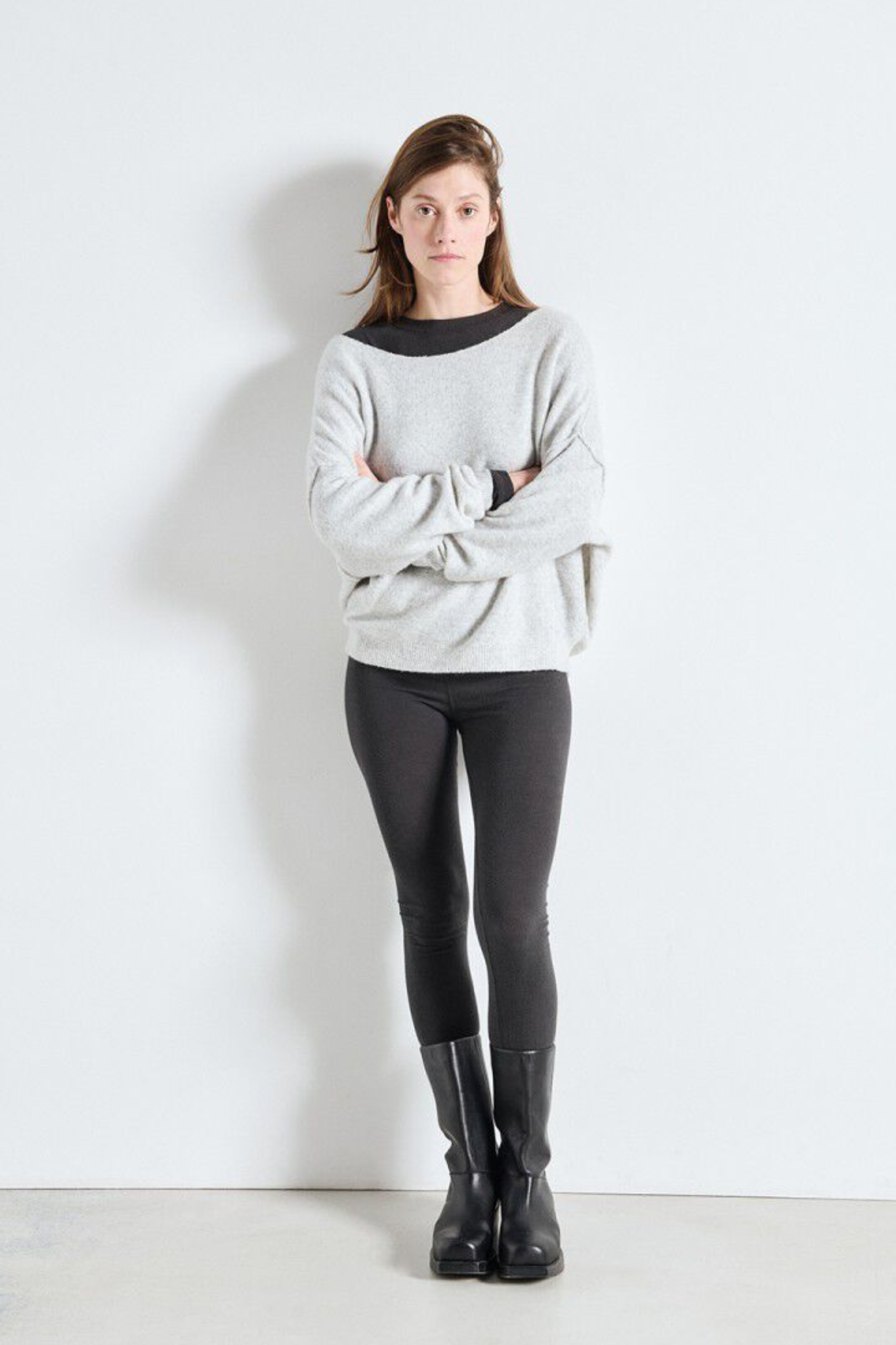 DAMSVILLE SWEATER - HEATHER GREY