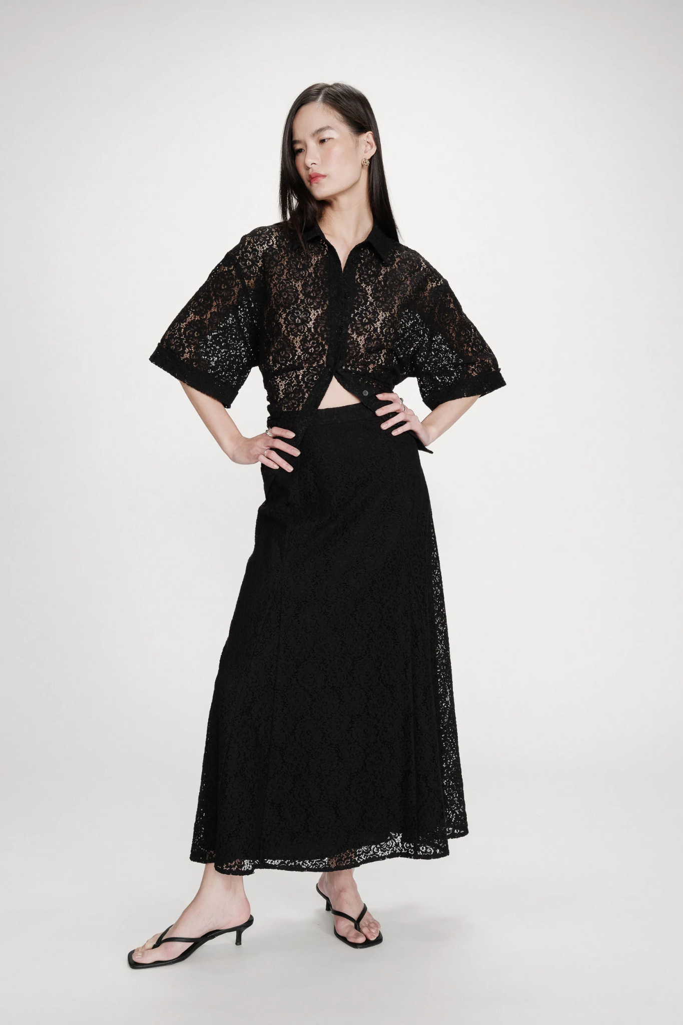 VISENYA MAXI SKIRT - BLACK