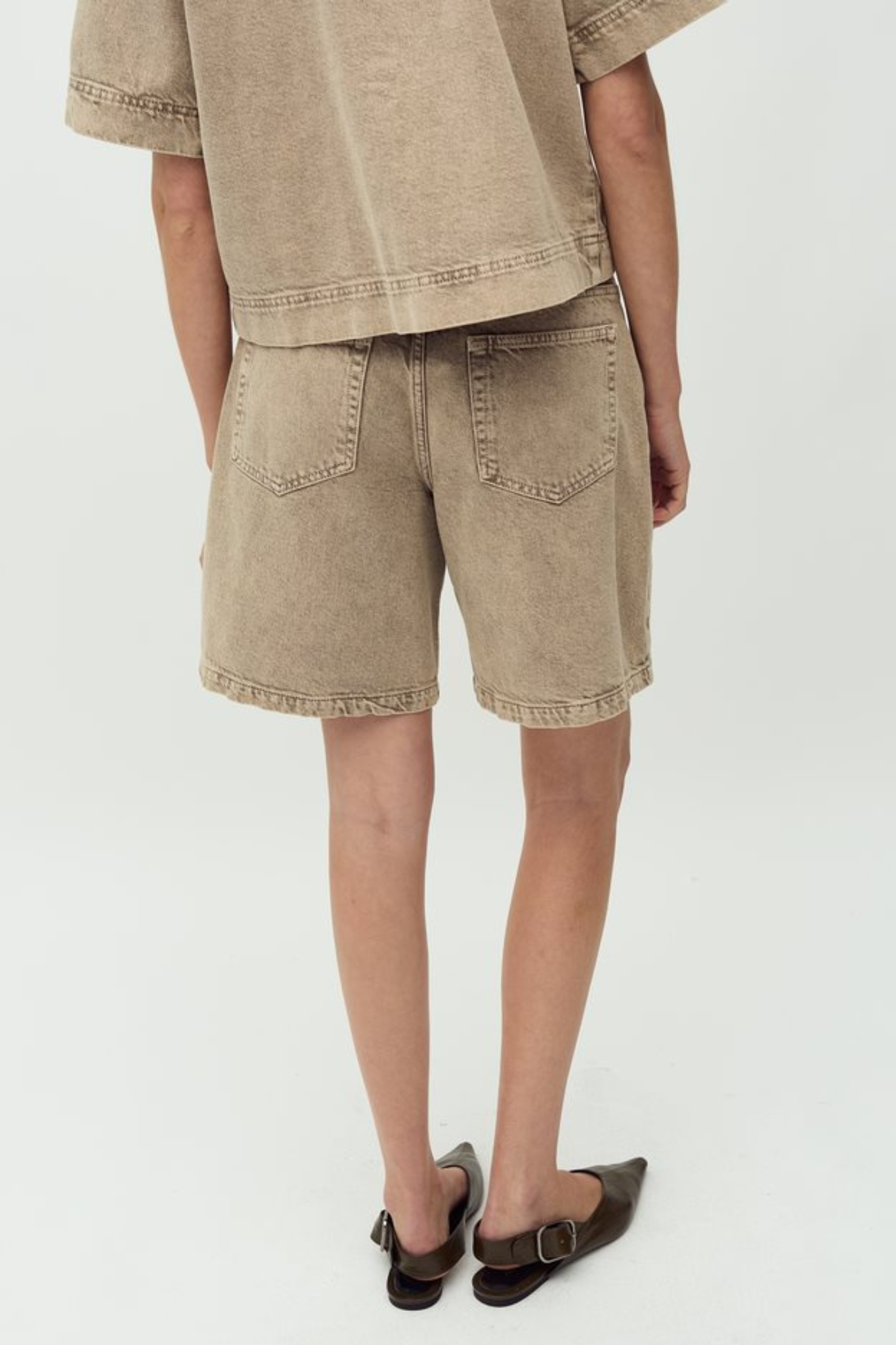 SANIRA MAYAFBS SHORT - BEIGE WASHED DENIM