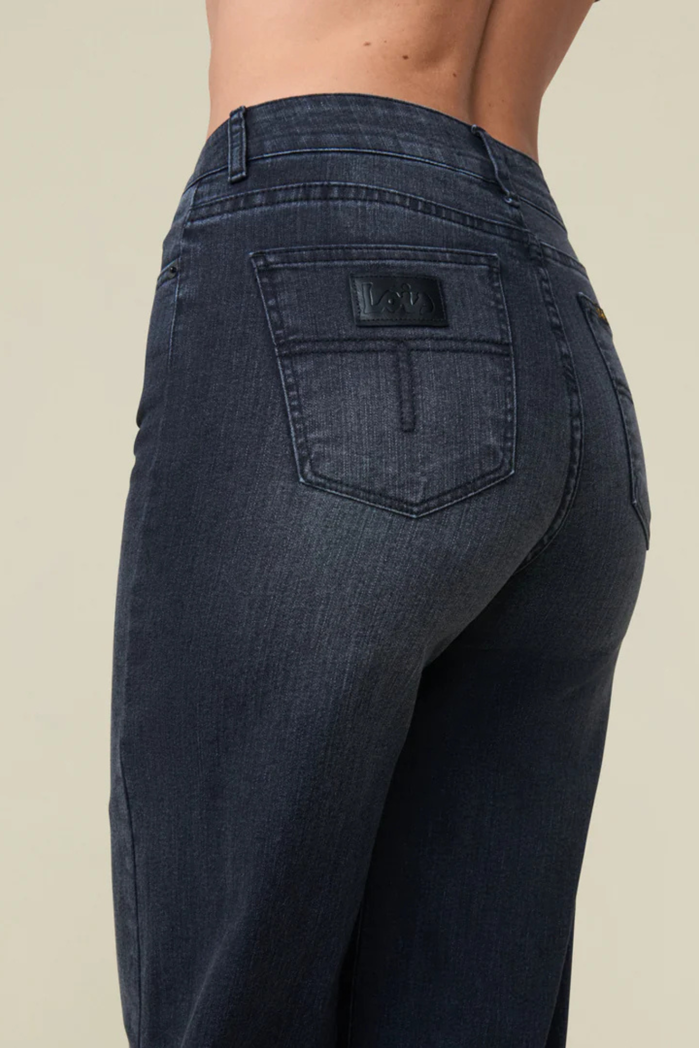 PALAZZO JEANS - ENZYME BLACK