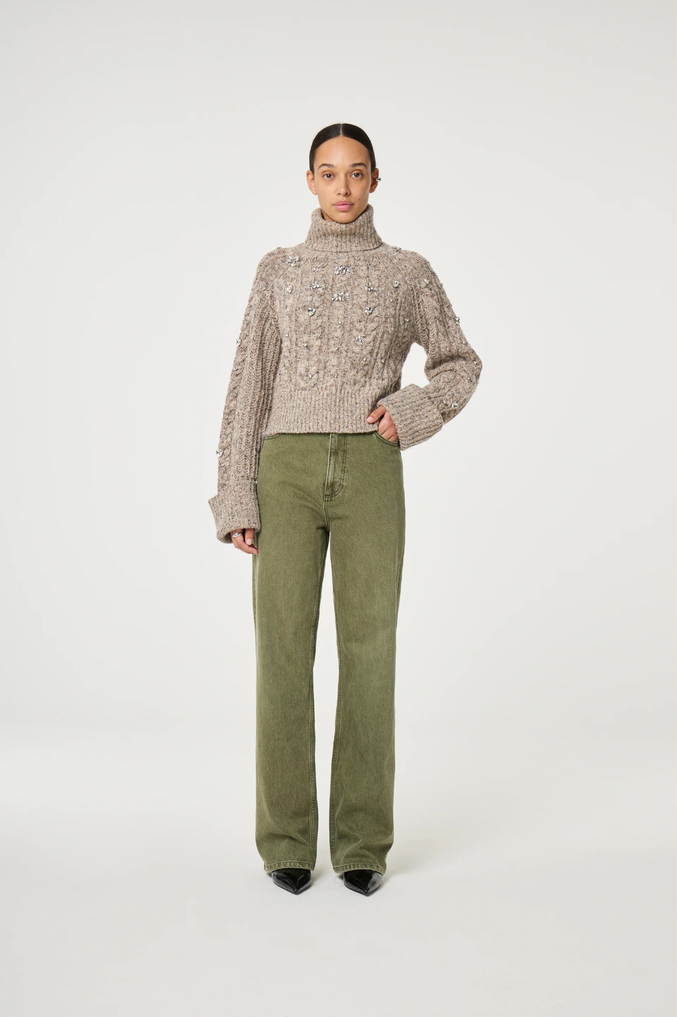 ZOE BOYFRIEND JEANS - MARTINI OLIVE