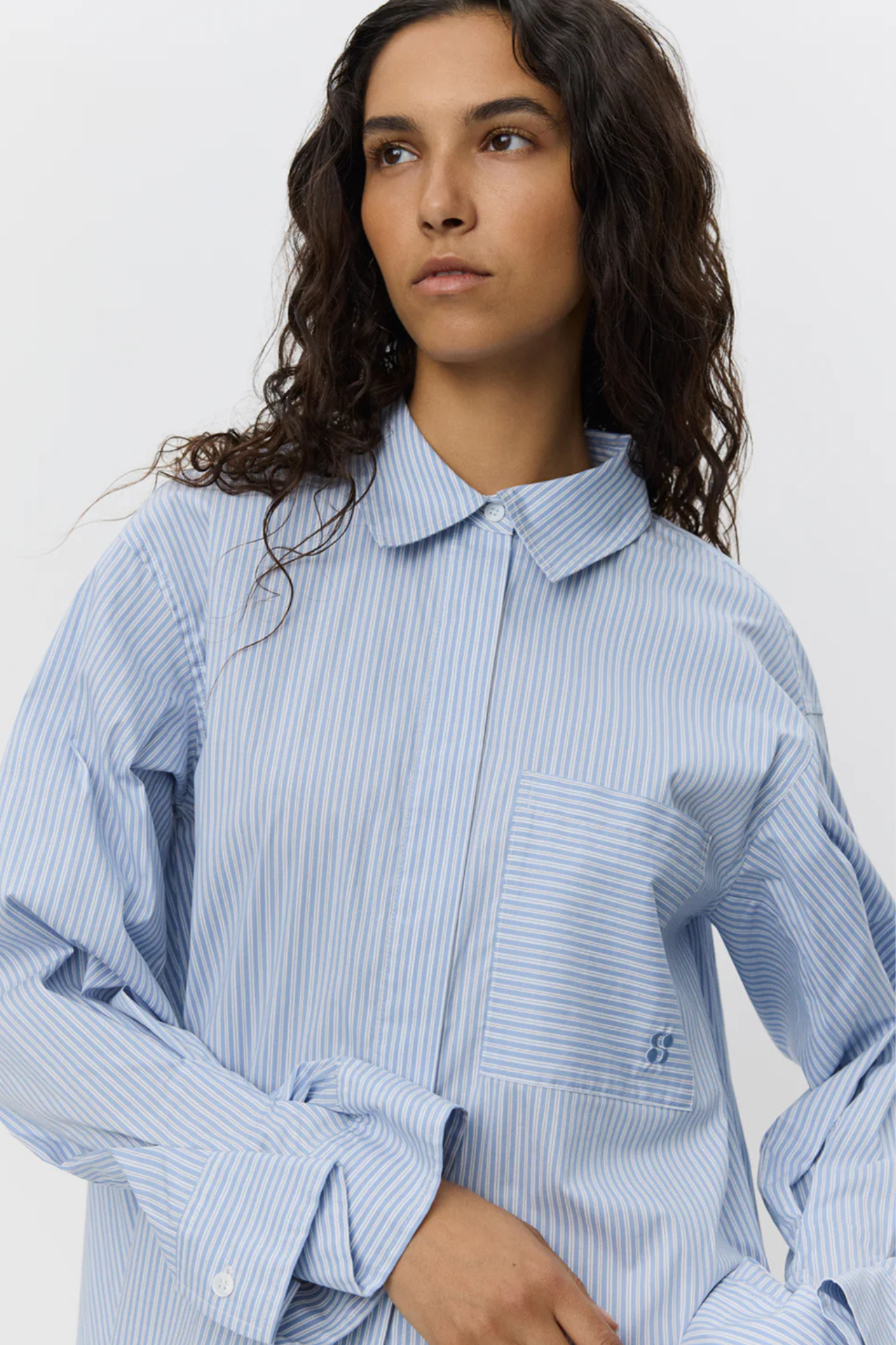 ABBY SHIRT - BLUE STRIPED