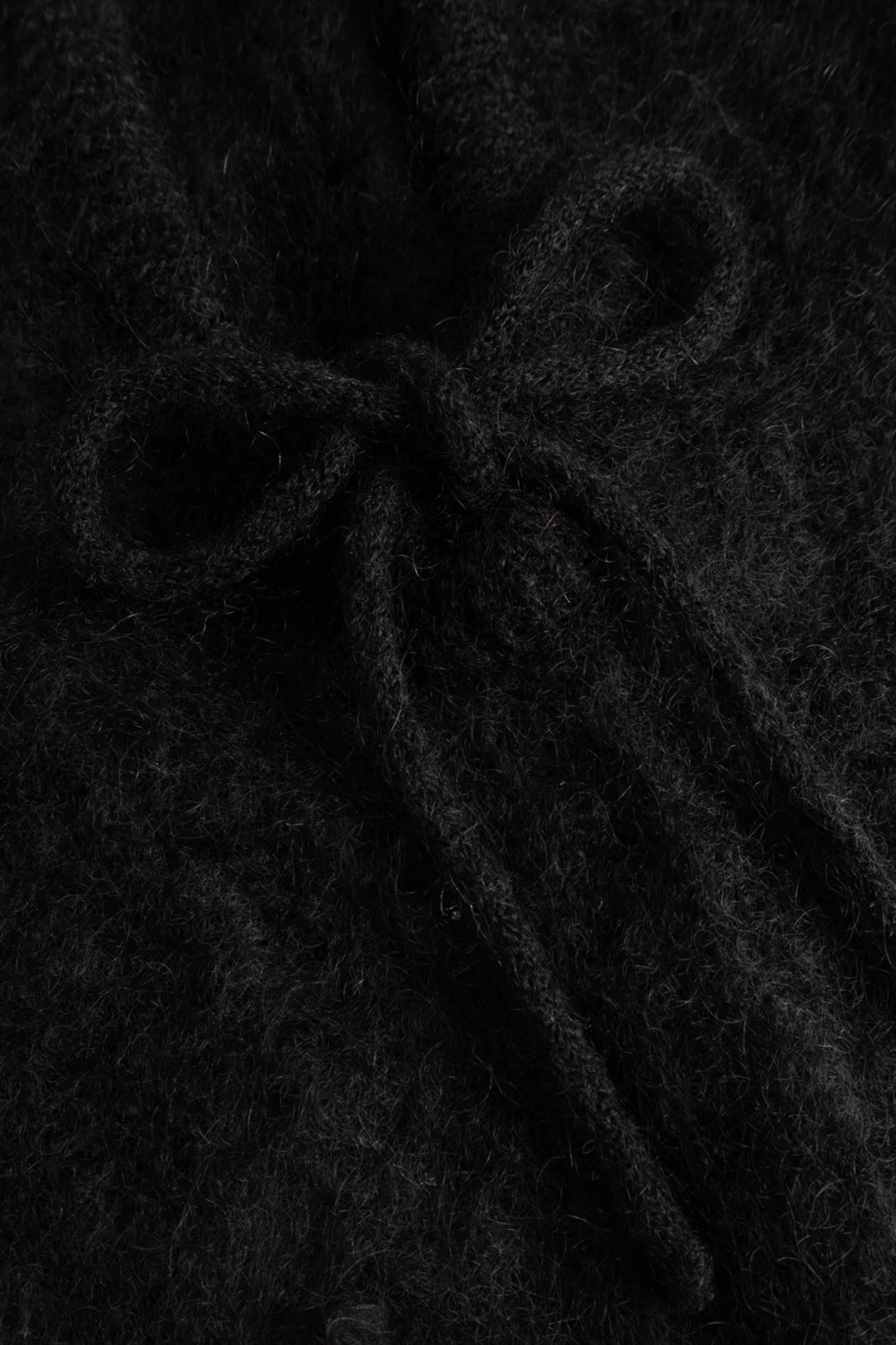 MERLE KNIT BALACLAVA BEANIE - BLACK