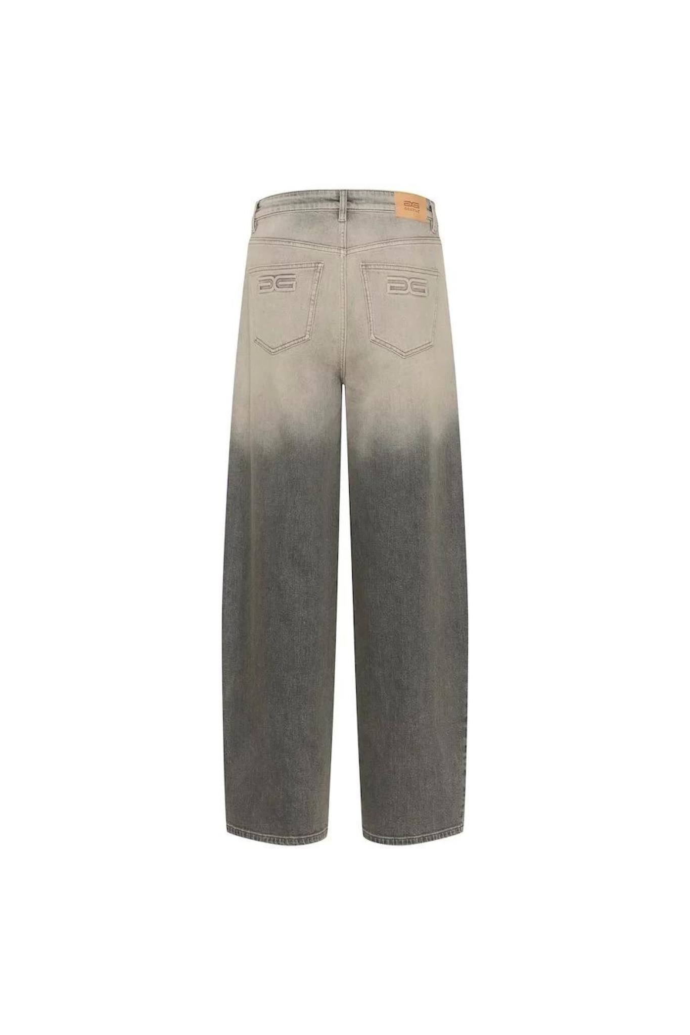 ZORELLY HW WIDE PANTS - GREY FAIDED WASH