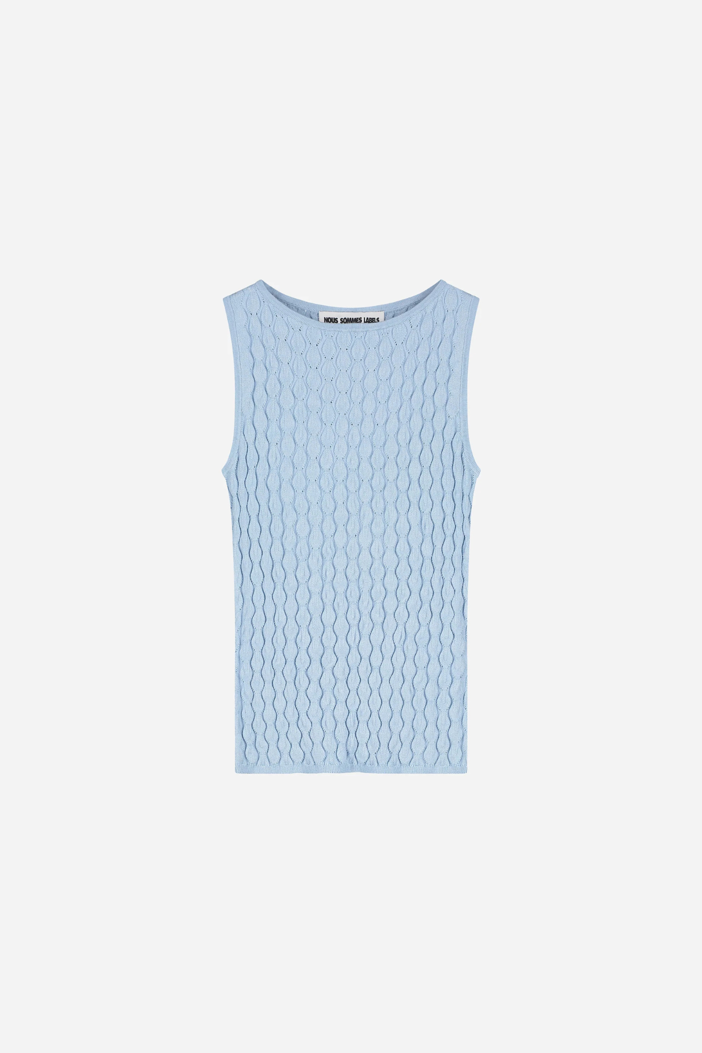 AMIRA KNIT TOP - LIGHT BLUE