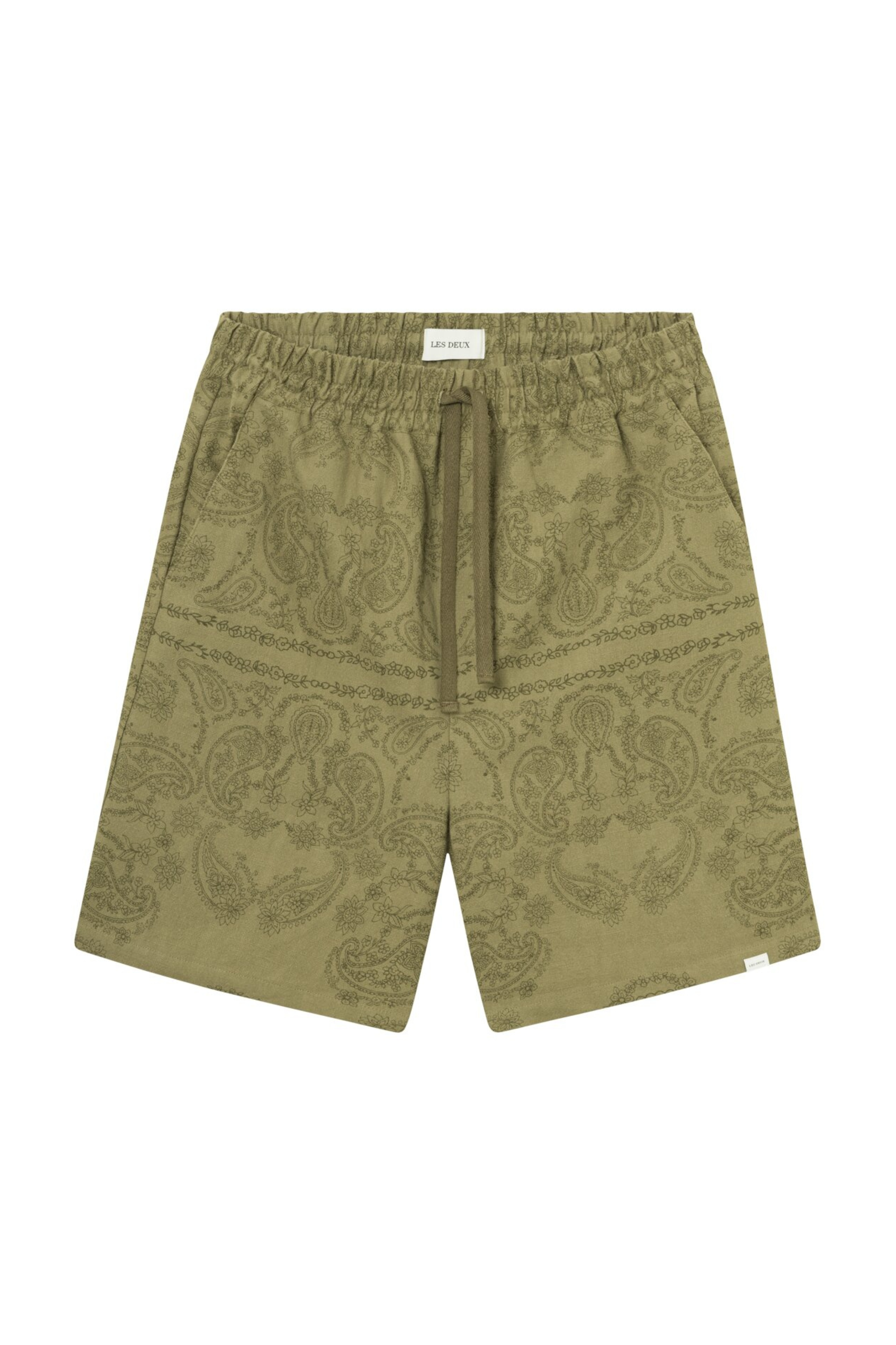 LESLEY PAISLEY SHORTS - SURPLUS GREEN