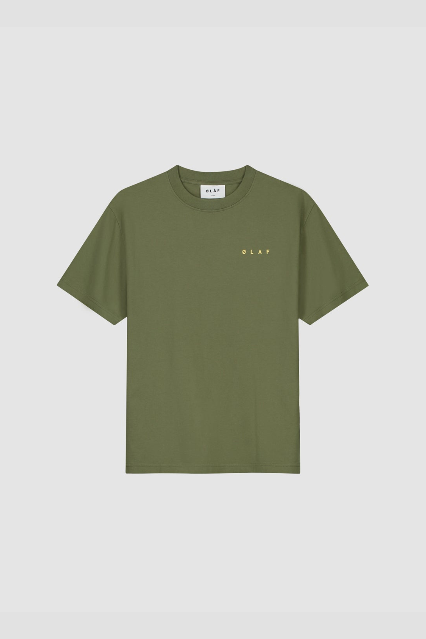 SCRIBBLE FACE T-SHIRT - OLIVE GREEN