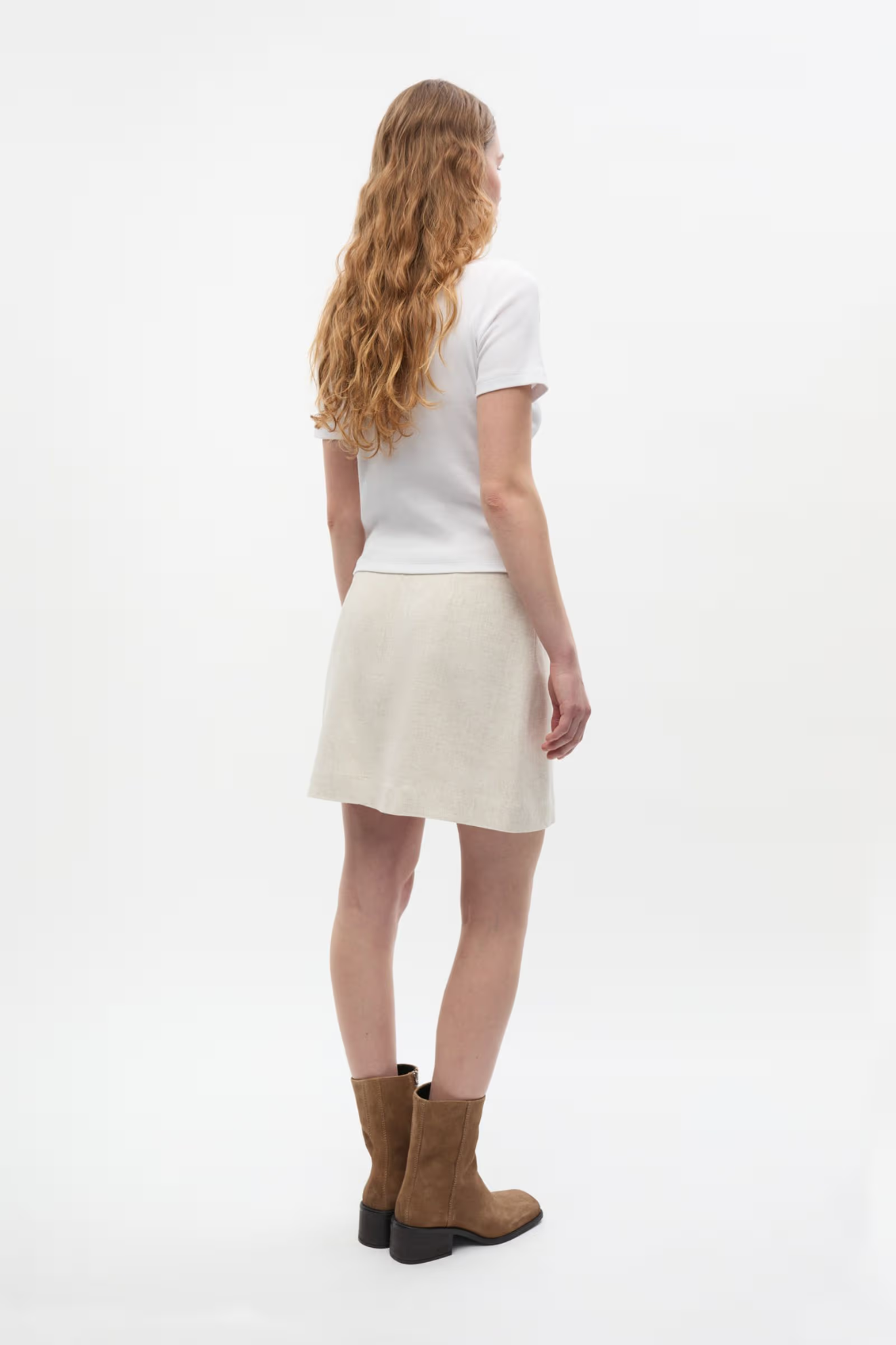 SNAPPIE SKIRT - LIGHT SAND MEL