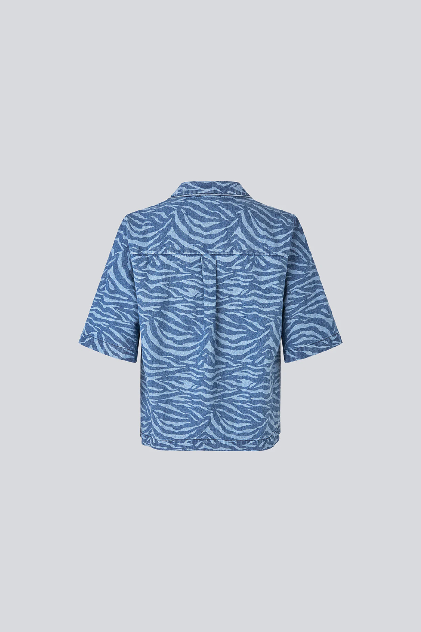 MASE PRINT SS SHIRT - BLUE ZEBRA