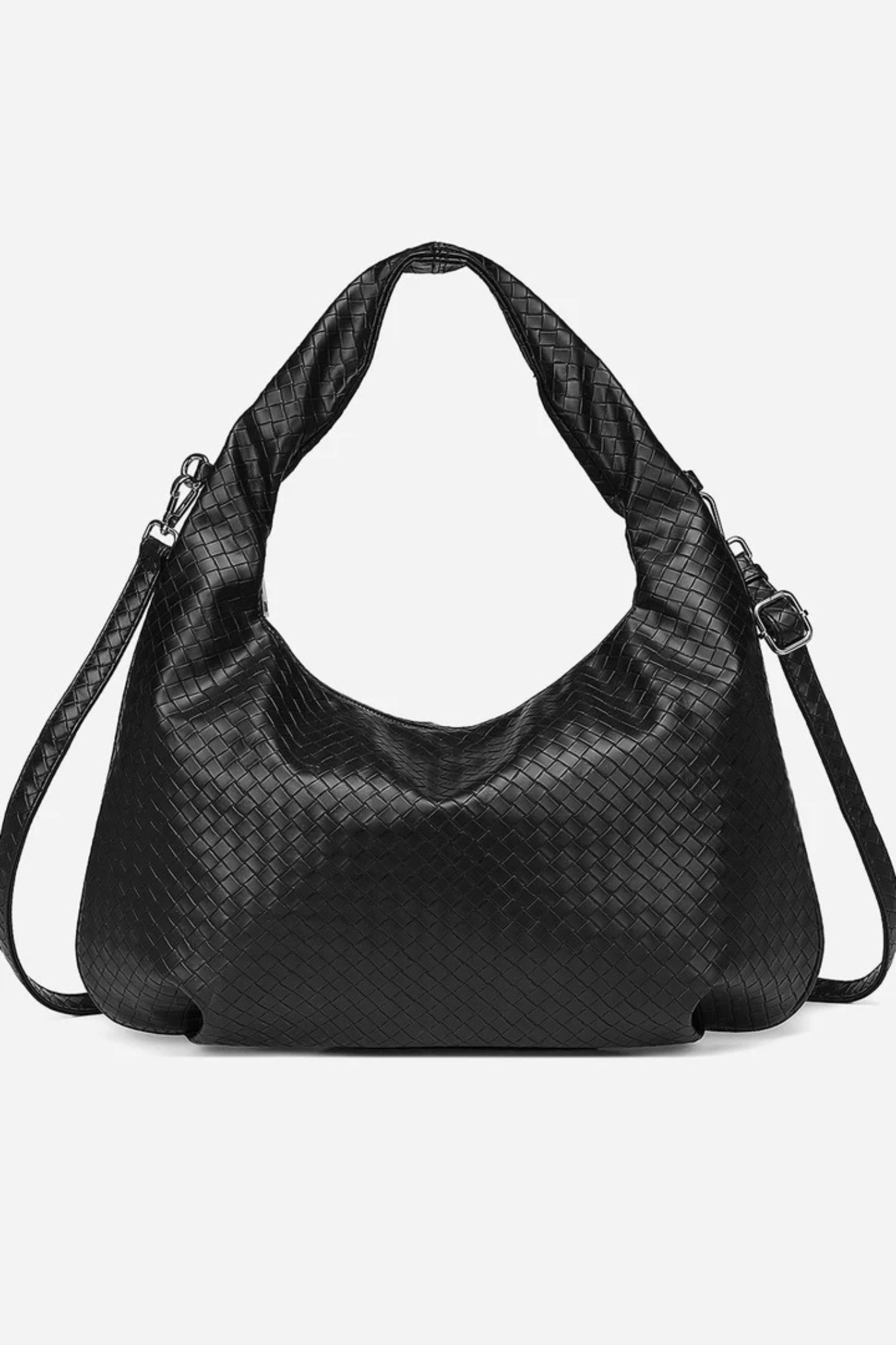 PEONY HOBO BAG - BLACK