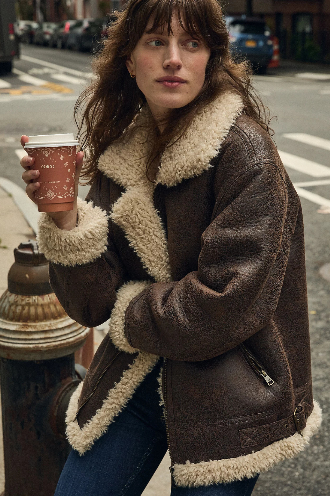 AVIATOR LUXE JACKET - BROWN