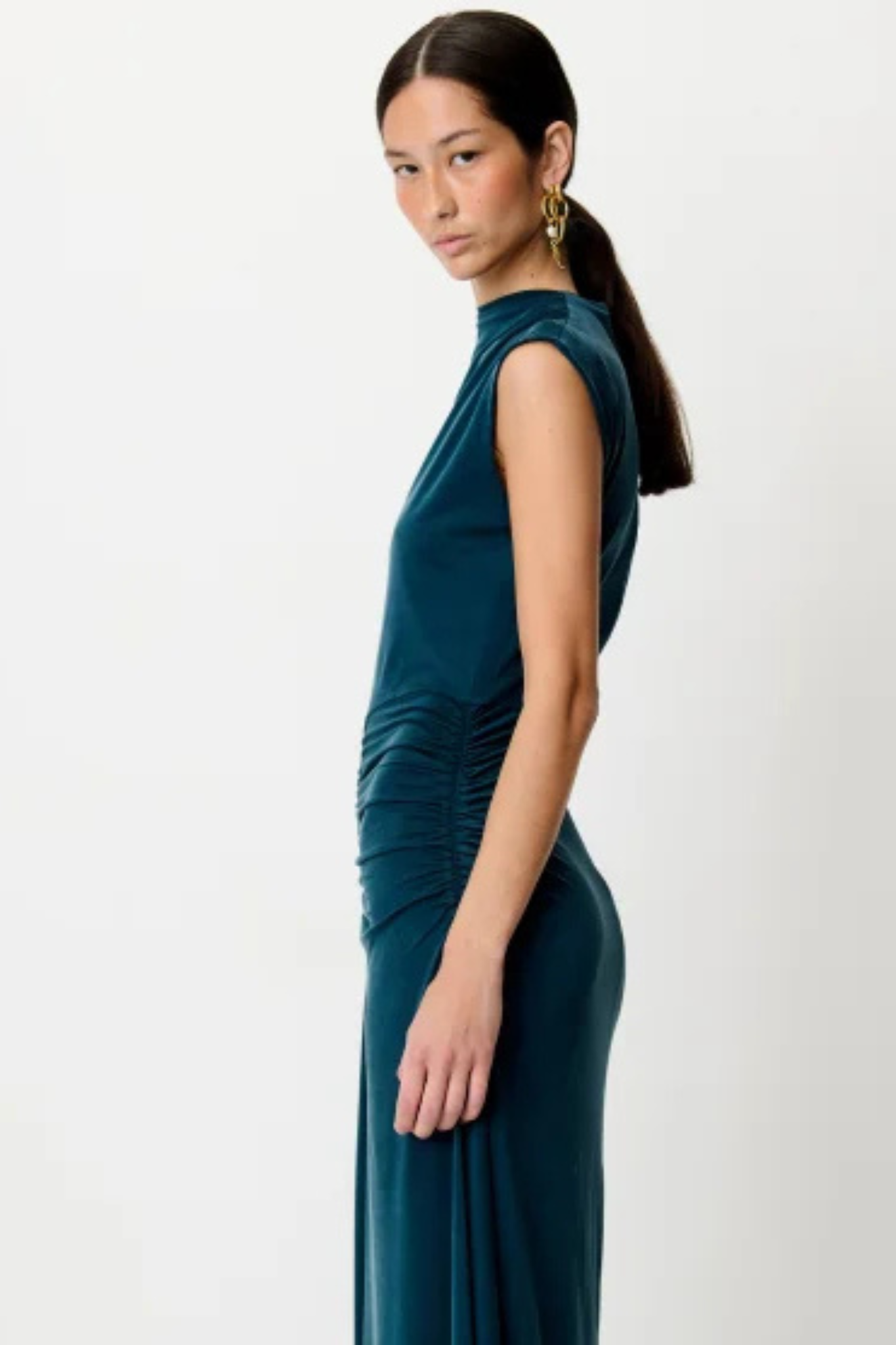 RITESSA GATHERED DRESS - PAONEA