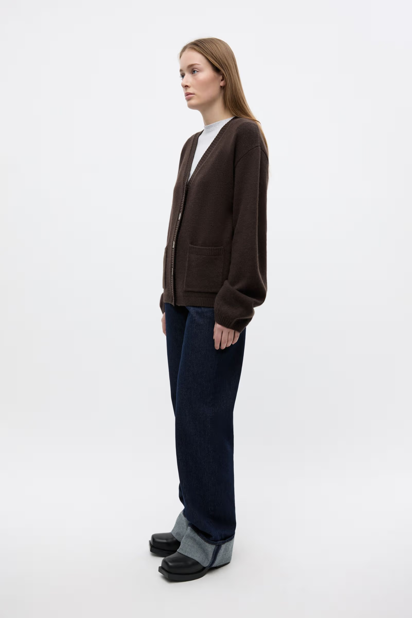ELISE LS CARDIGAN - CHOCOLATE TORTE