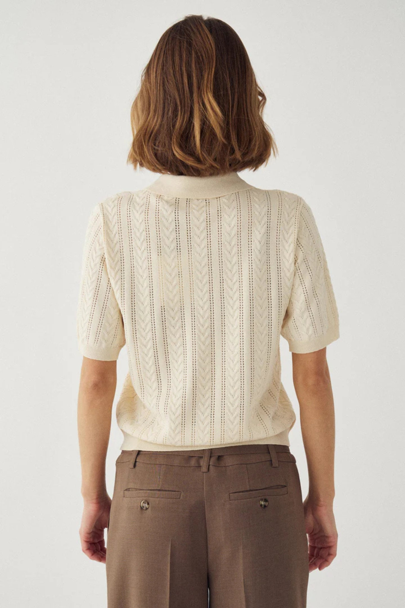 MECCA KNIT POLO - IVORY