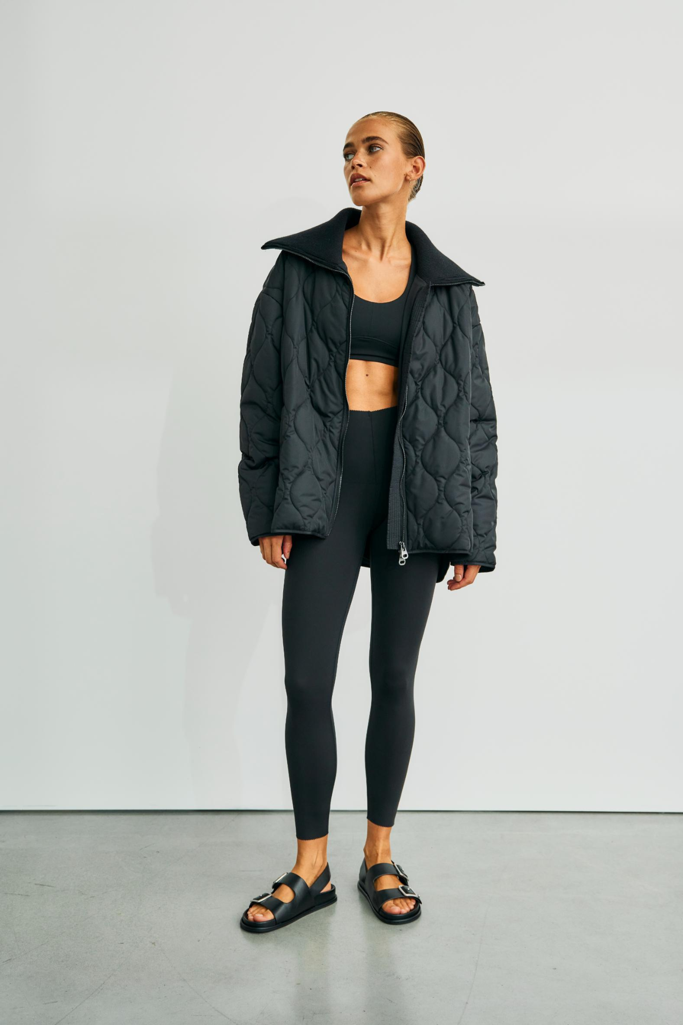 TRIBECCA QUILTED JACKET - BLACK