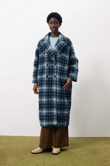 DELPHINA COAT - BLUE PETROL