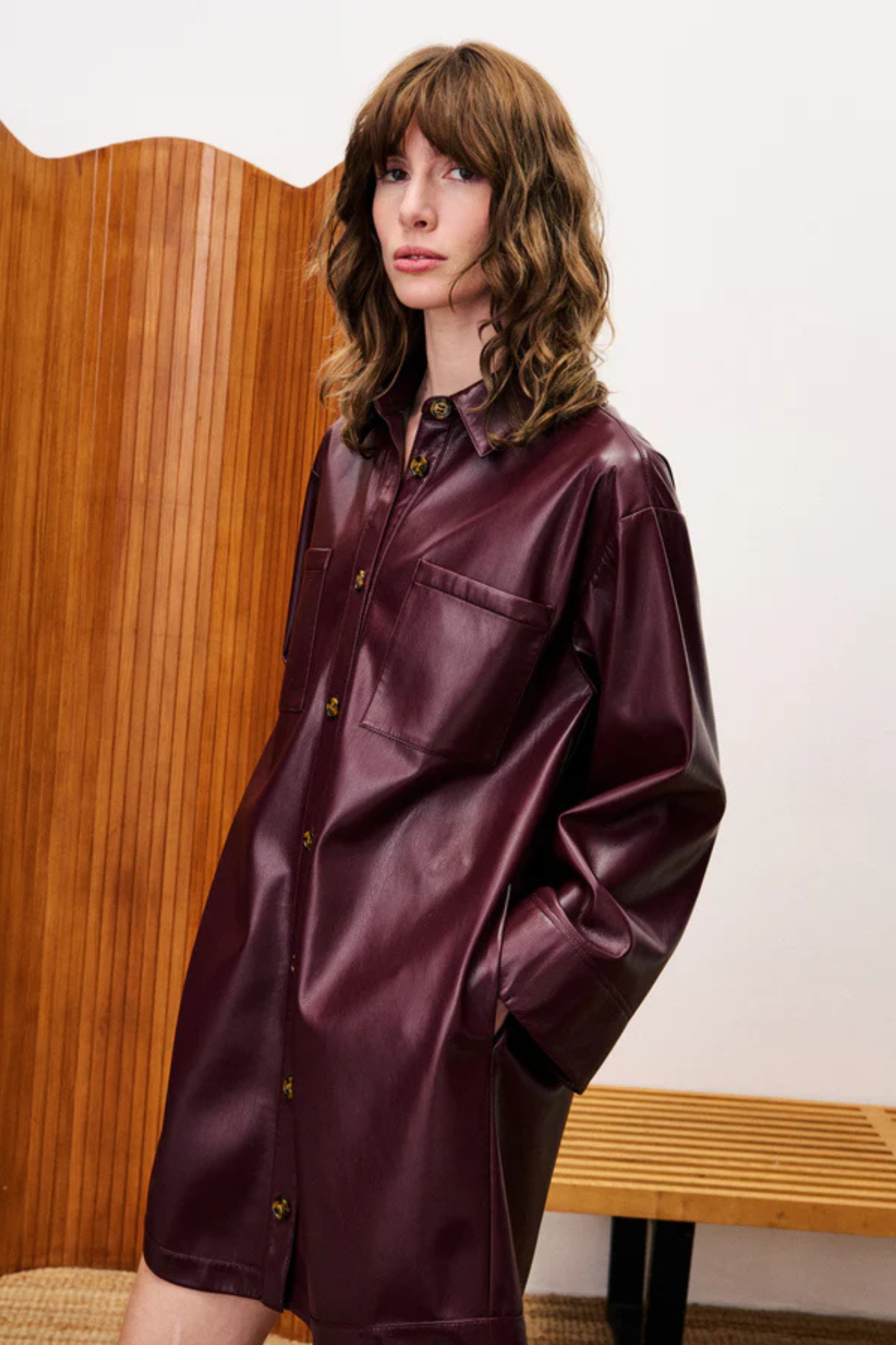 ERNAUX DRESS - BORDEAUX