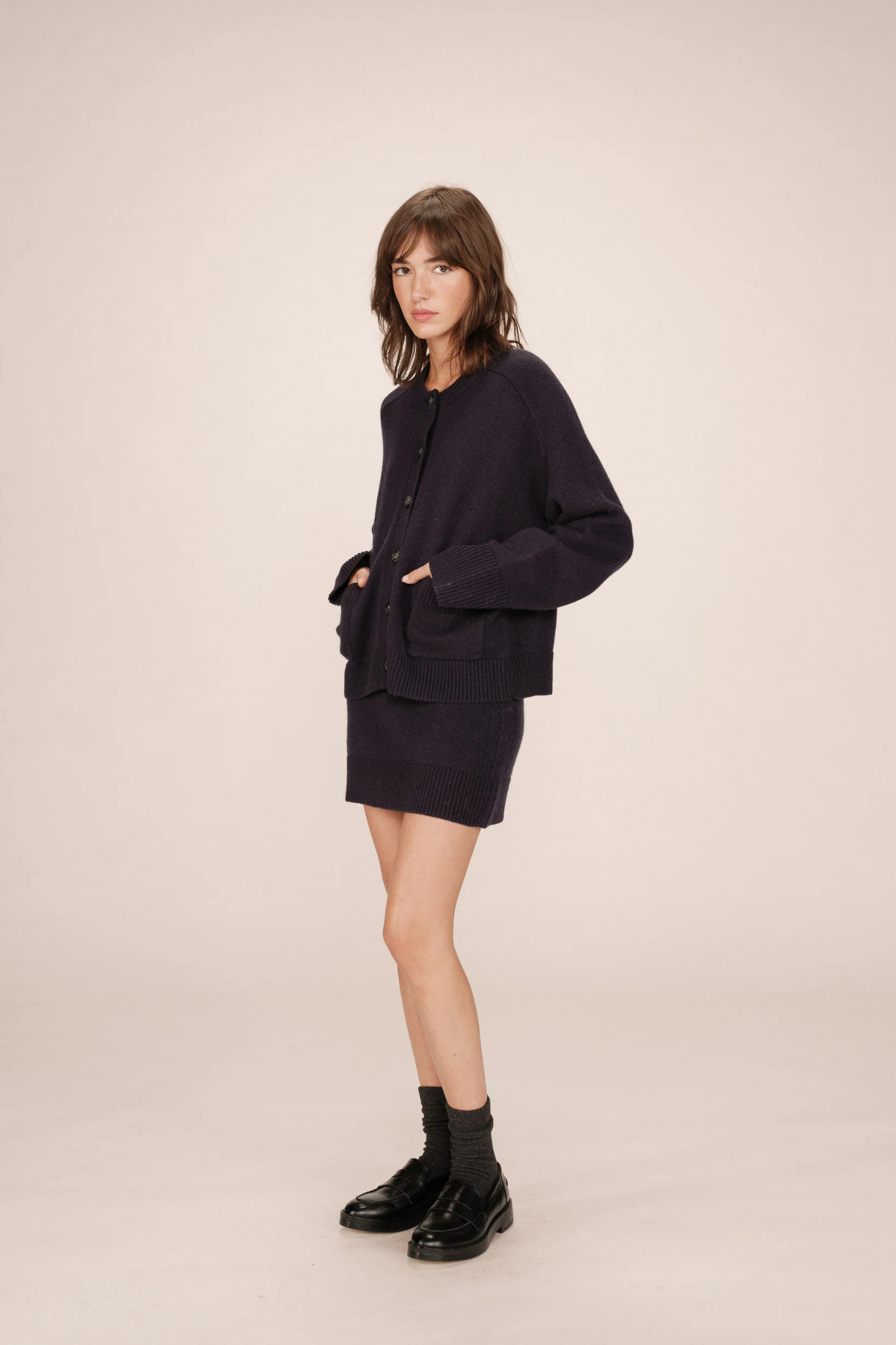 SANSON CARDIGAN -  MARINE
