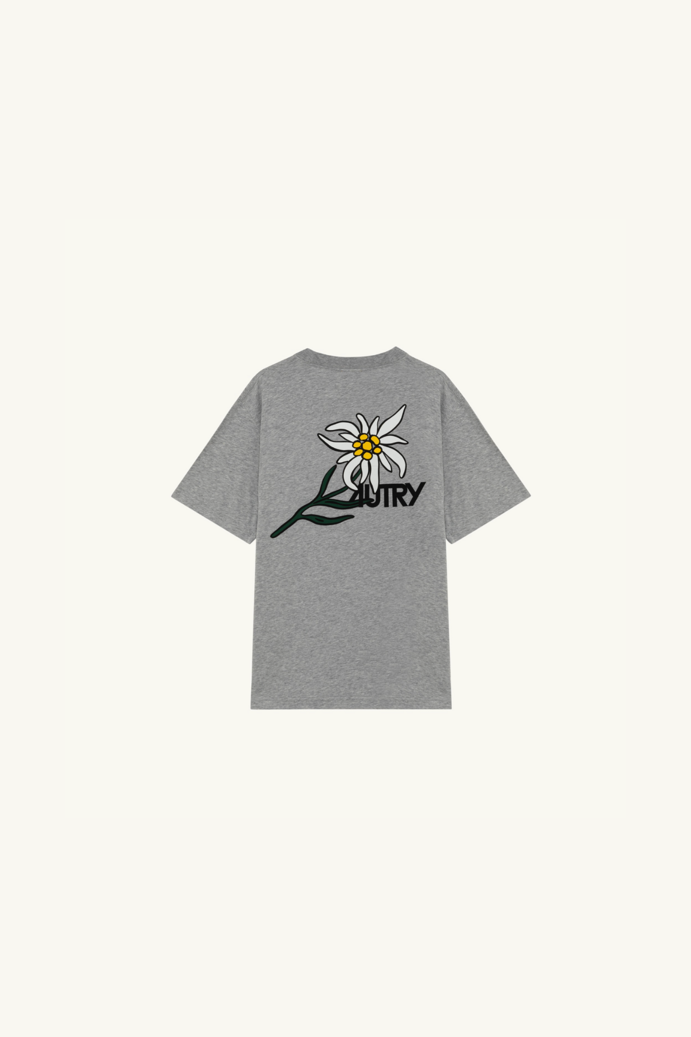 EDELWEISS BACK GRAPHIC T-SHIRT - COTTON DK MEL