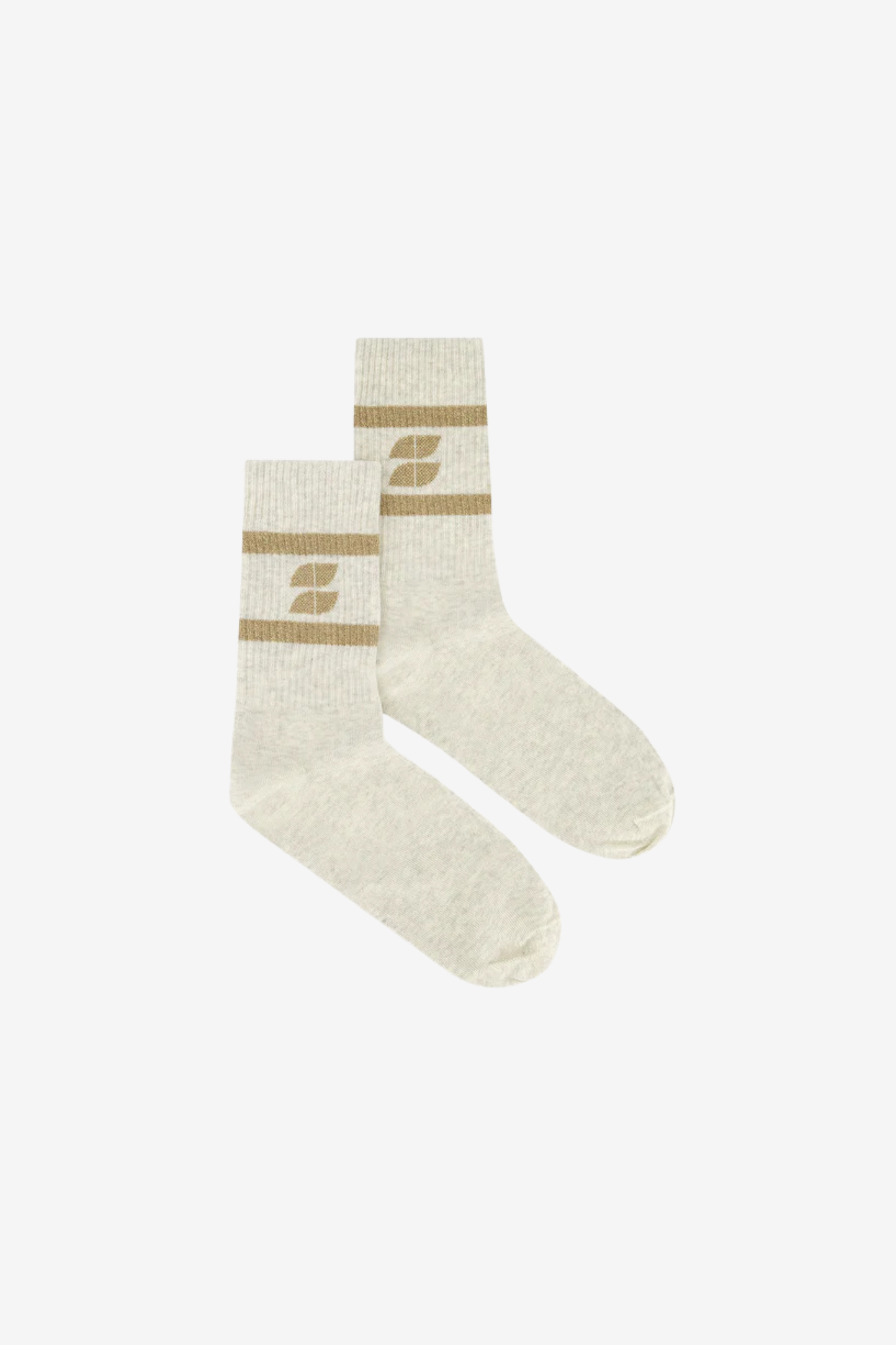 By-Bar grey logo socks with logo in gold.