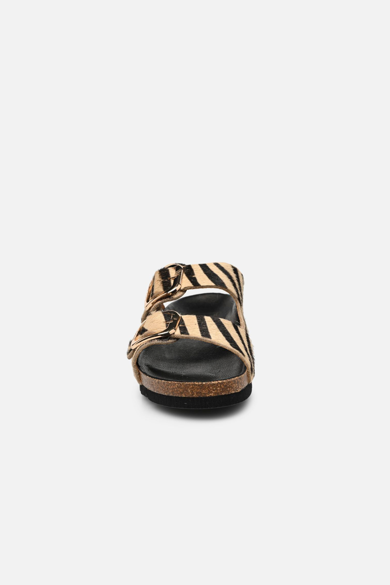 NOELLE SANDAL - ZEBRA BEIGE/BLACK