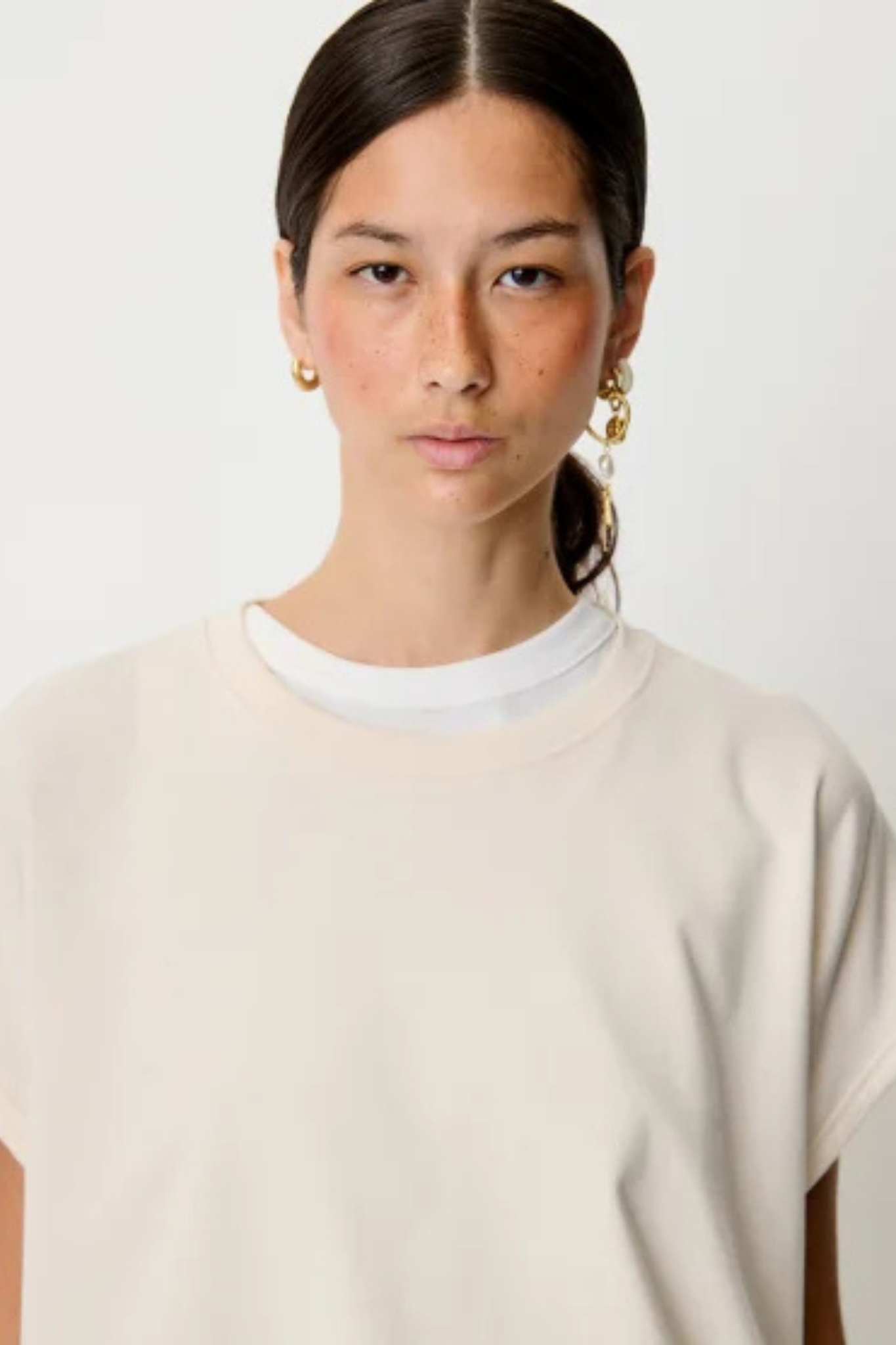 ERNISTO DRAWSTRING T-SHIRT - FLEUR DE SEL