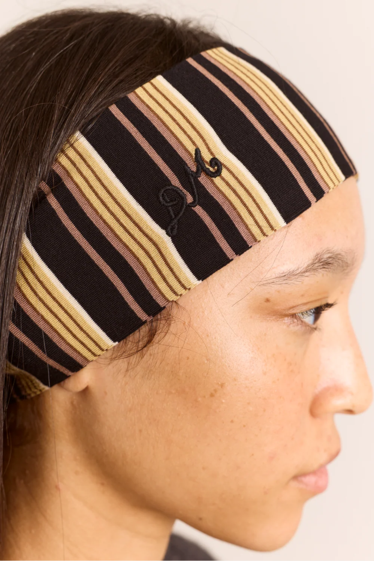 STRIPE HEADBAND - CHESTNUT