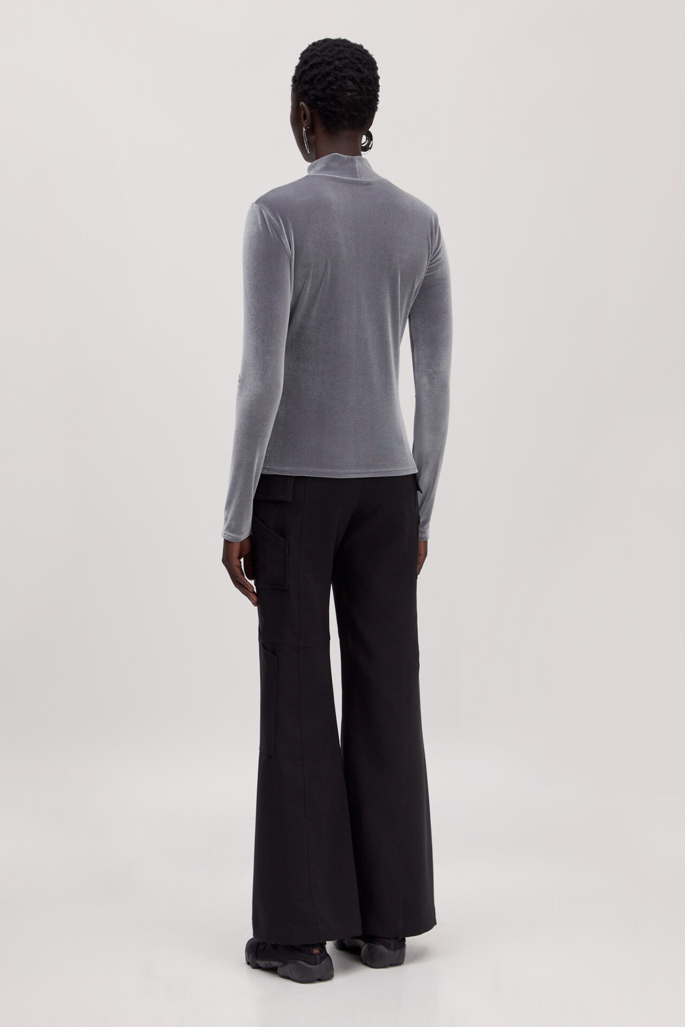 FIORE LONGSLEEVE TOP - GRANITE GREY