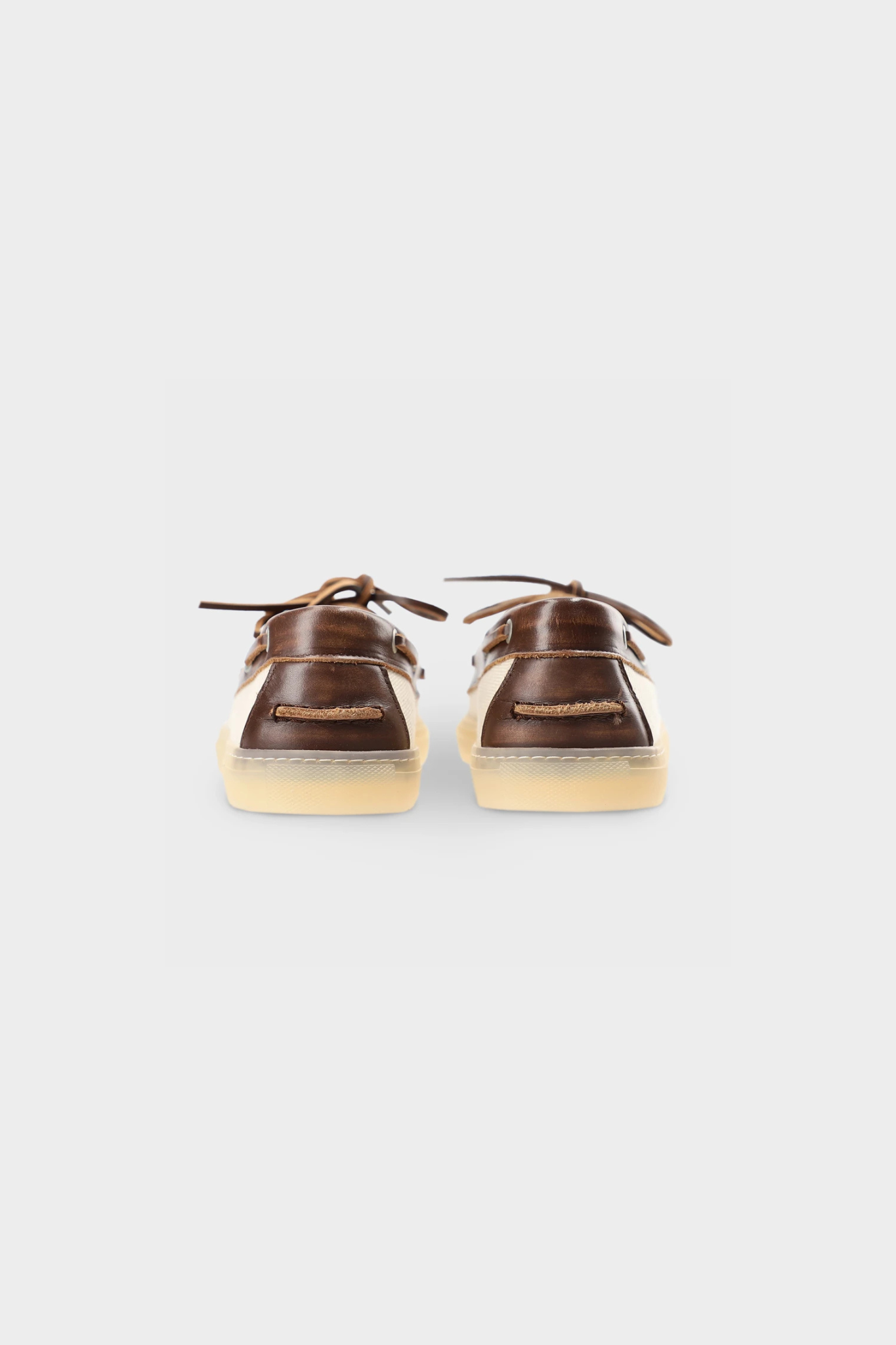 CPH160 MATERIAL MIX WOMEN SHOES - BROWN/CREAM