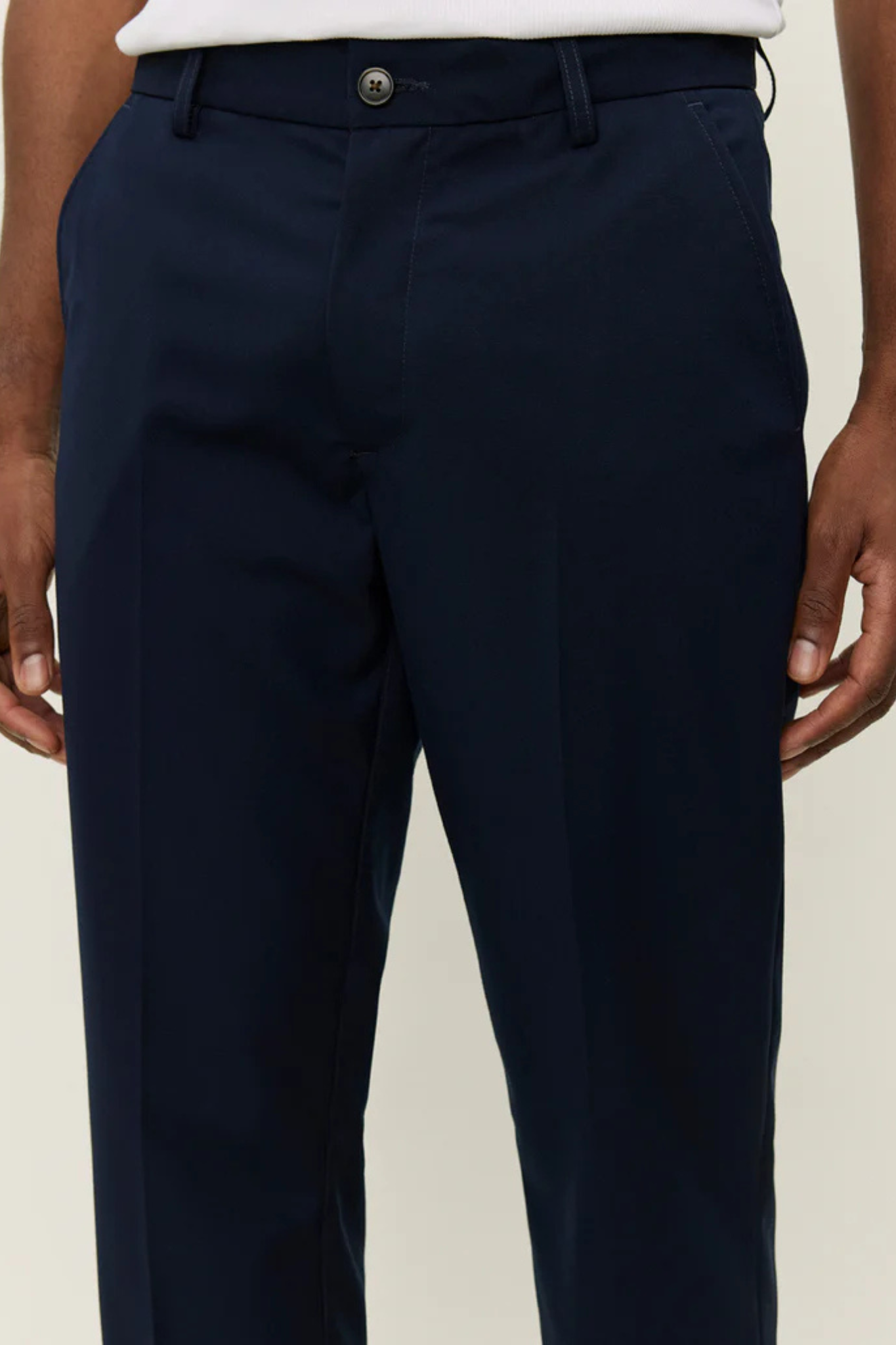 COMO REG SOLID SUIT PANTS - DARK NAVY