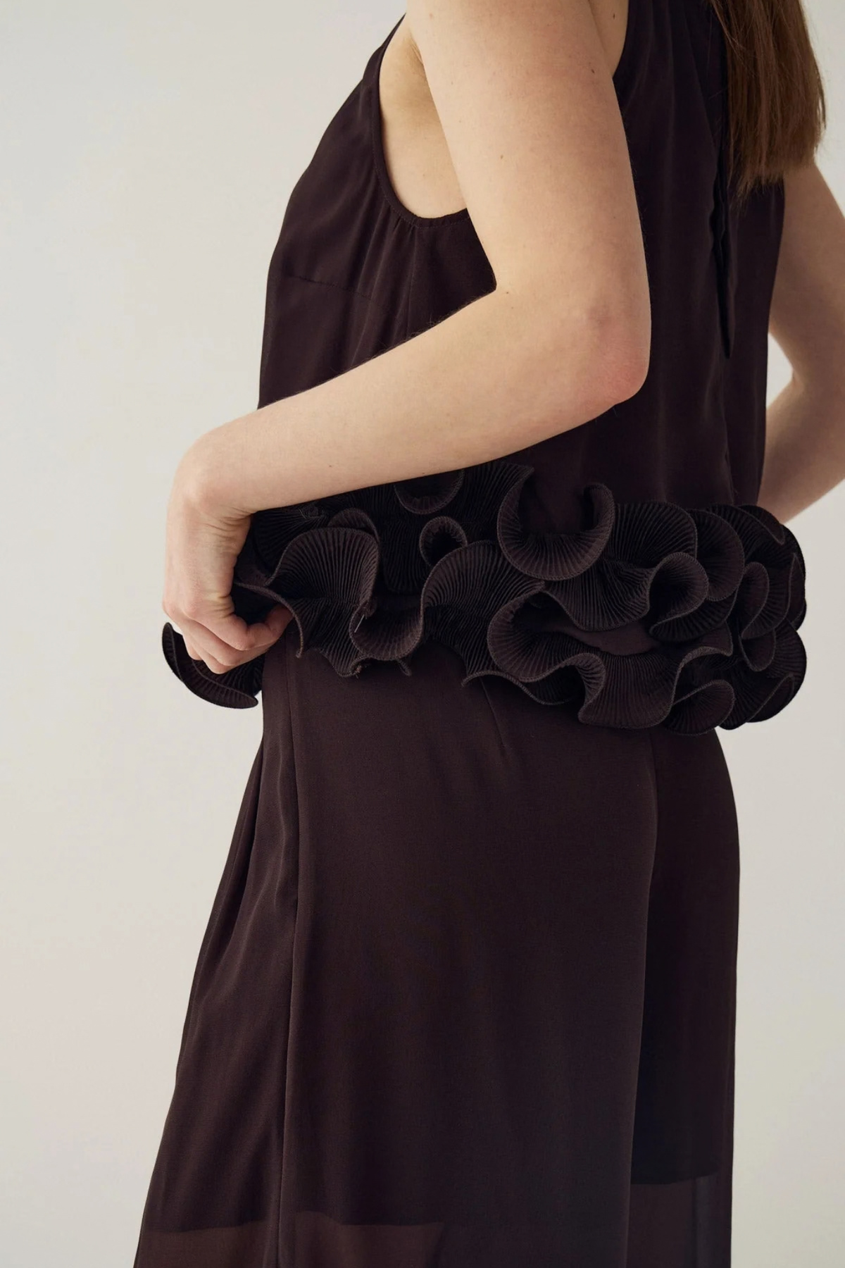 MARJOLAINE BLOUSE - CHOCOLATE