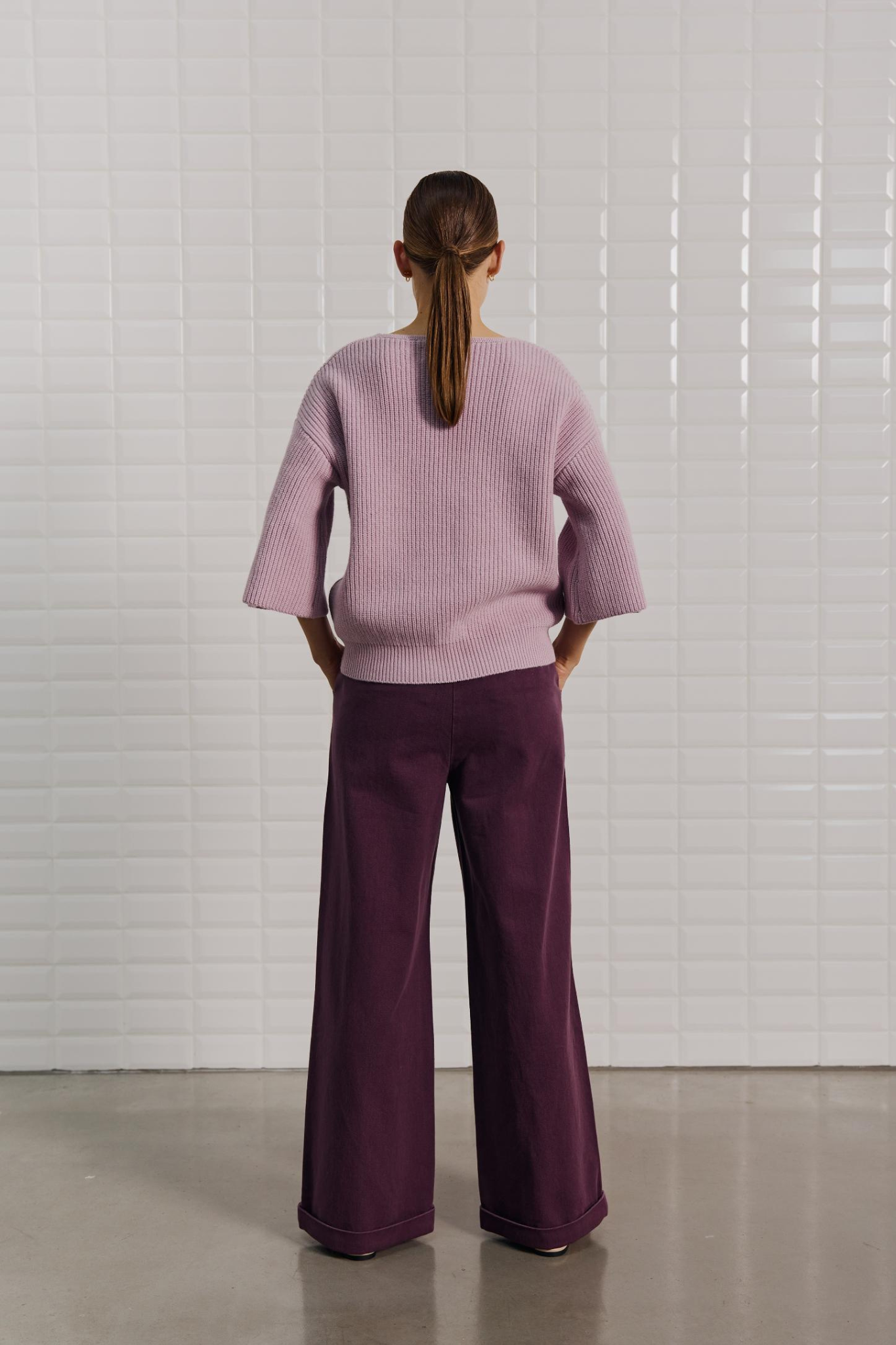 APRIL HS V-NECK PULLOVER - LAVENDER SKY