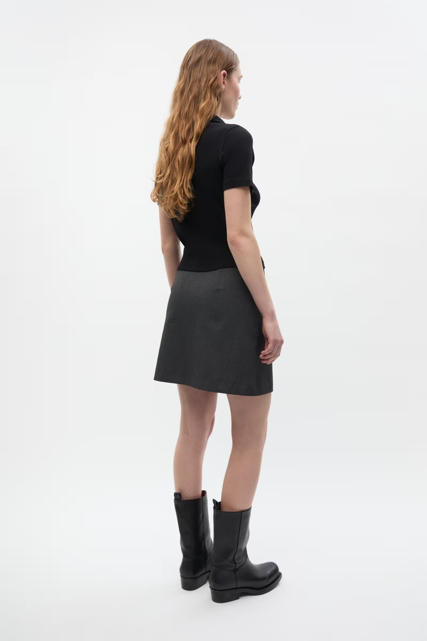 ALESSIA SKIRT - DARK GREY MEL