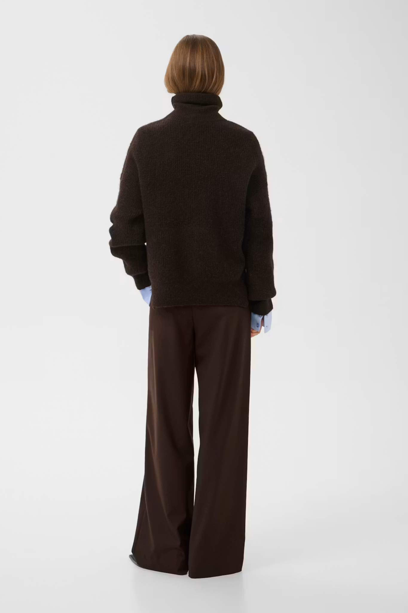 PAULA MW WIDE PANTS - BROWN