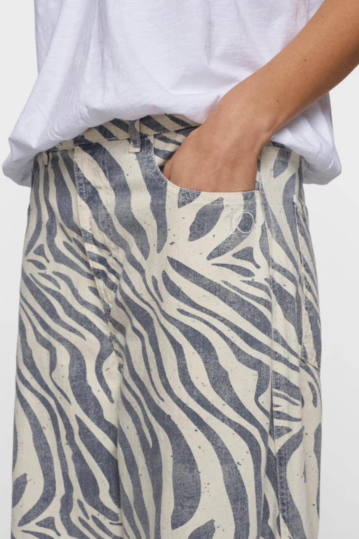 WESTER ZEBRA PANTS - LIGHT VANILLA