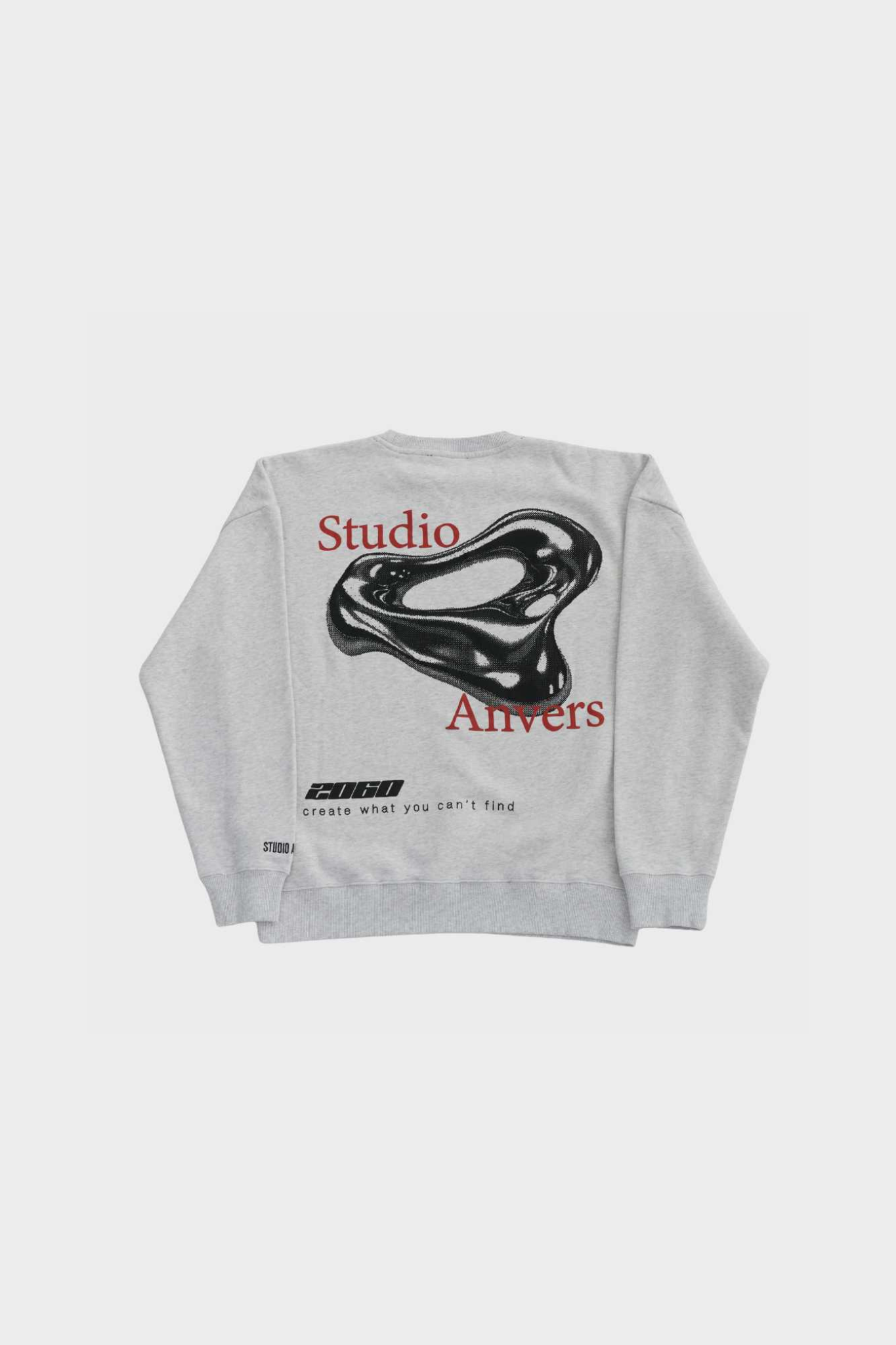 CHROME WAVES CREWNECK - GREY MOUSE