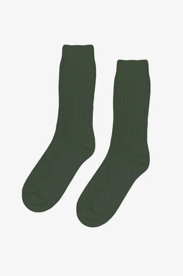 MERINO WOOL BLEND SOCK - EMERALD GREEN