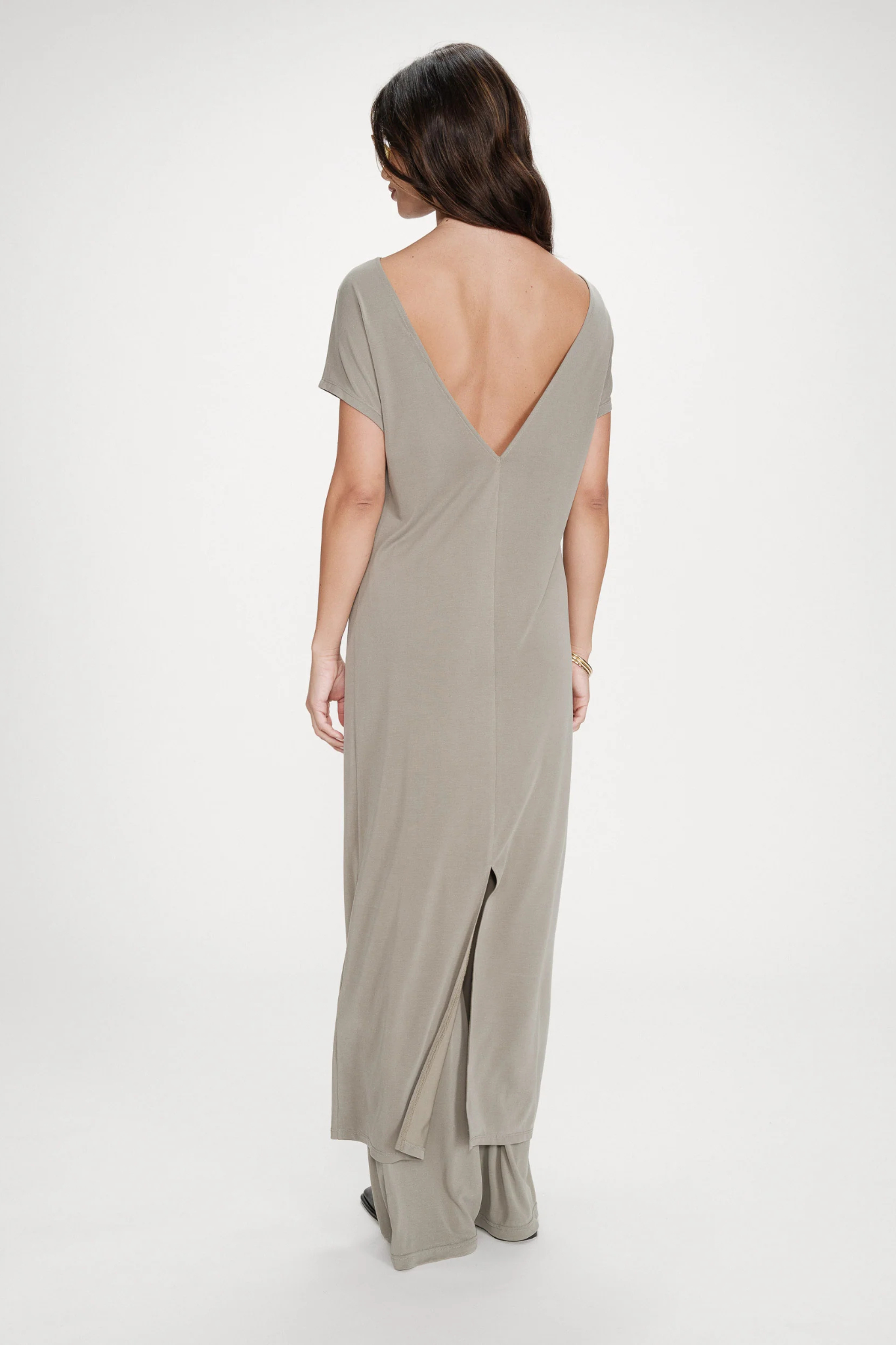 PEACE LONG DRESS - KHAKI
