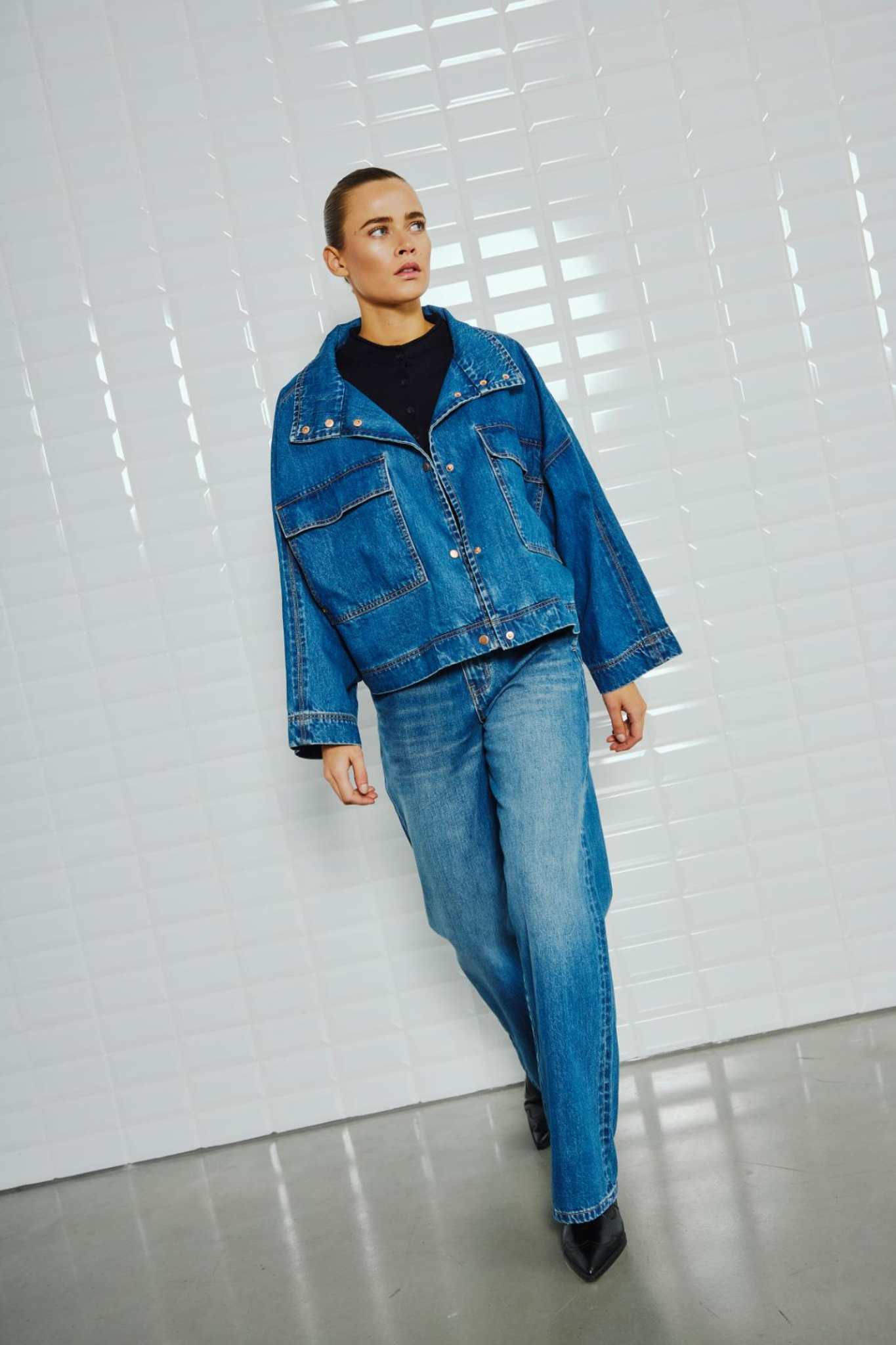 CARLA HW DENIM PANT - HORIZON BLUE