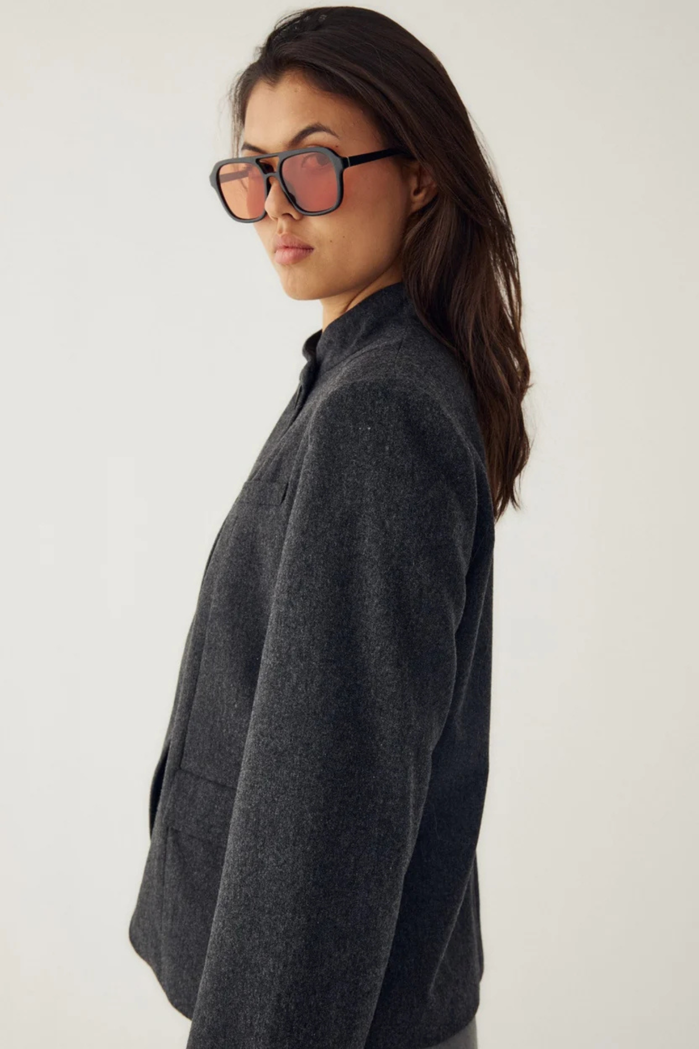 MONIQUE BLAZER - DARK GREY MELANGE