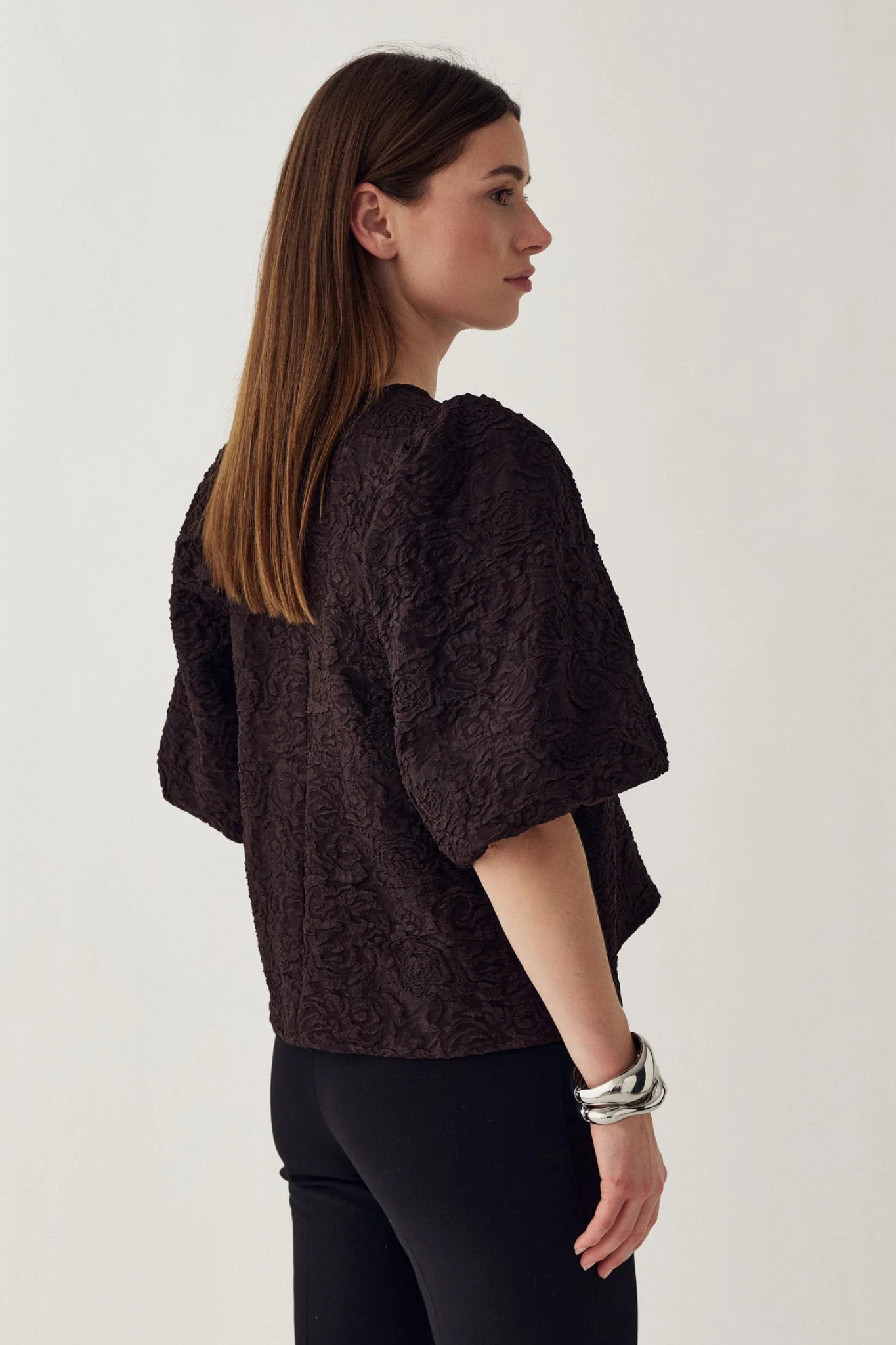 SHELLY BLOUSE - CHOCOLATE