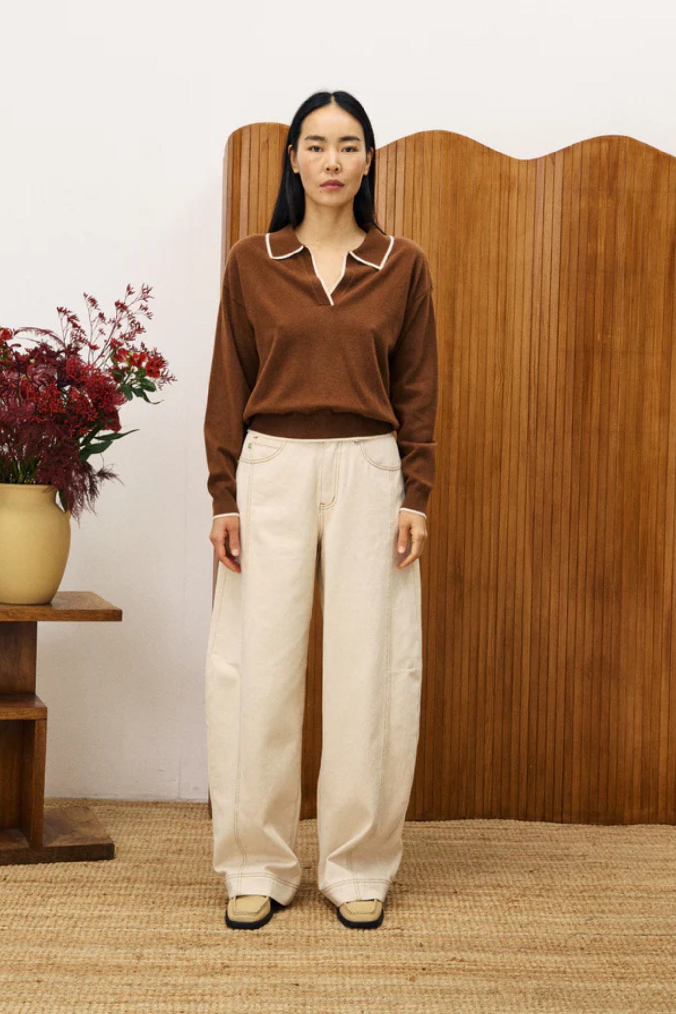 TRIOLET PULLOVER - ICE BROWN