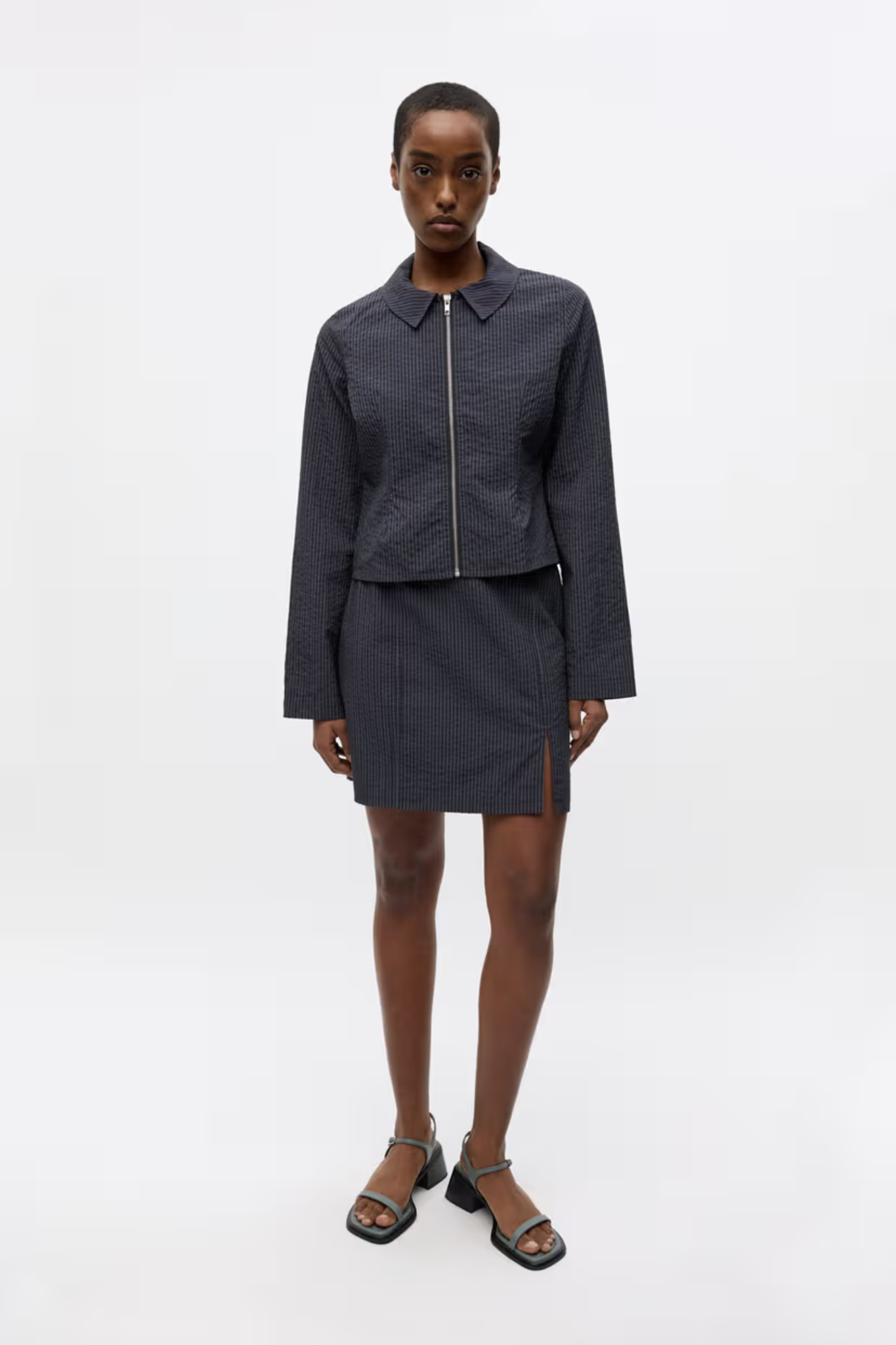 ENSPLIT SKIRT - ASPHALT STRIPE